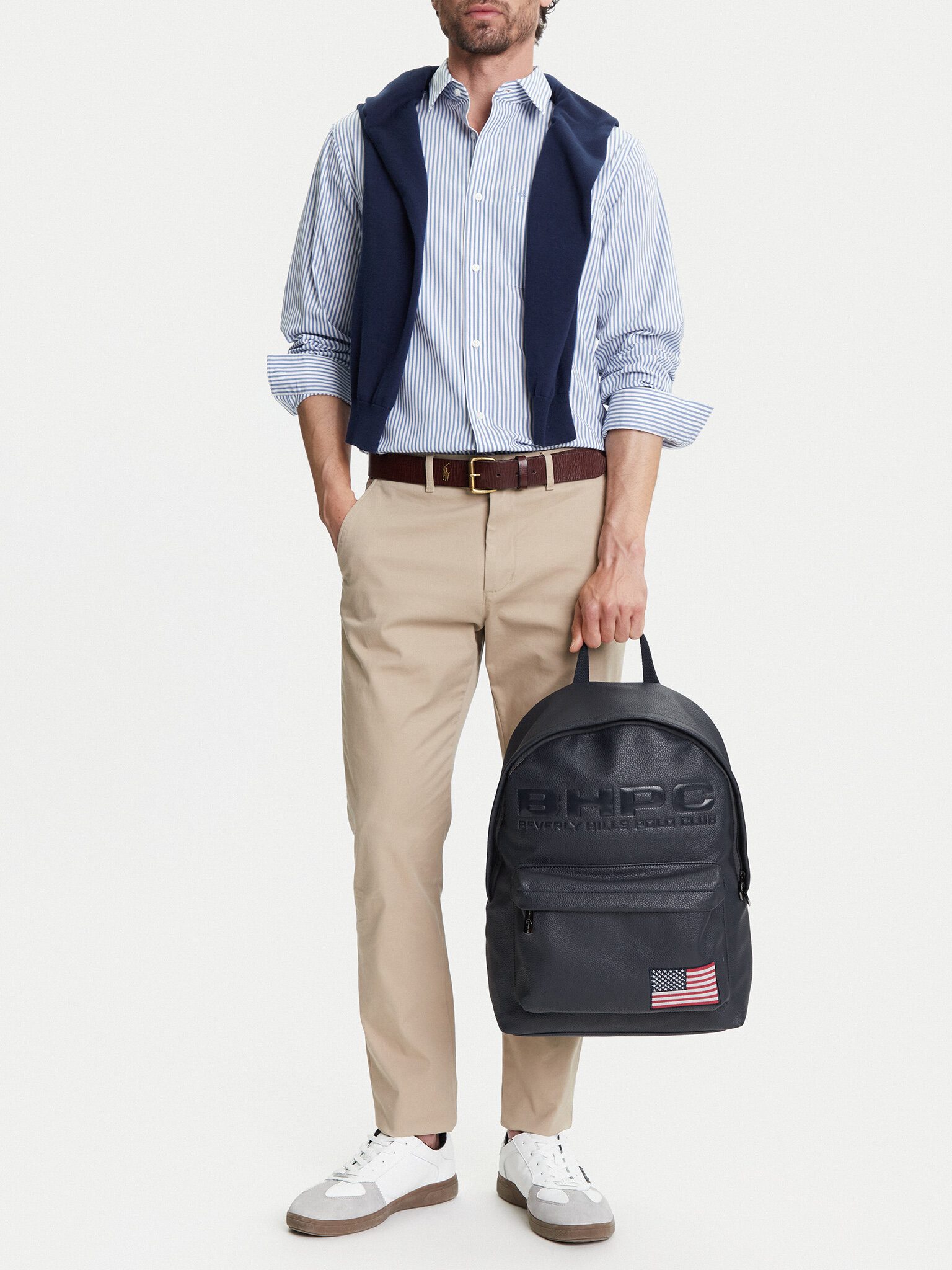 BEVERLY HILLS POLO CLUB Freizeitrucksack Beverly Hills Polo Club Herren-Rucksack Marineblau BHPC-H-001-08