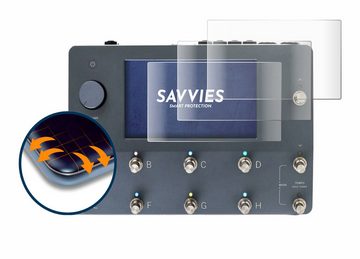 Savvies Full-Cover Schutzfolie für Neural DSP Quad Cortex, Displayschutzfolie, 4 Stück, 3D Curved klar