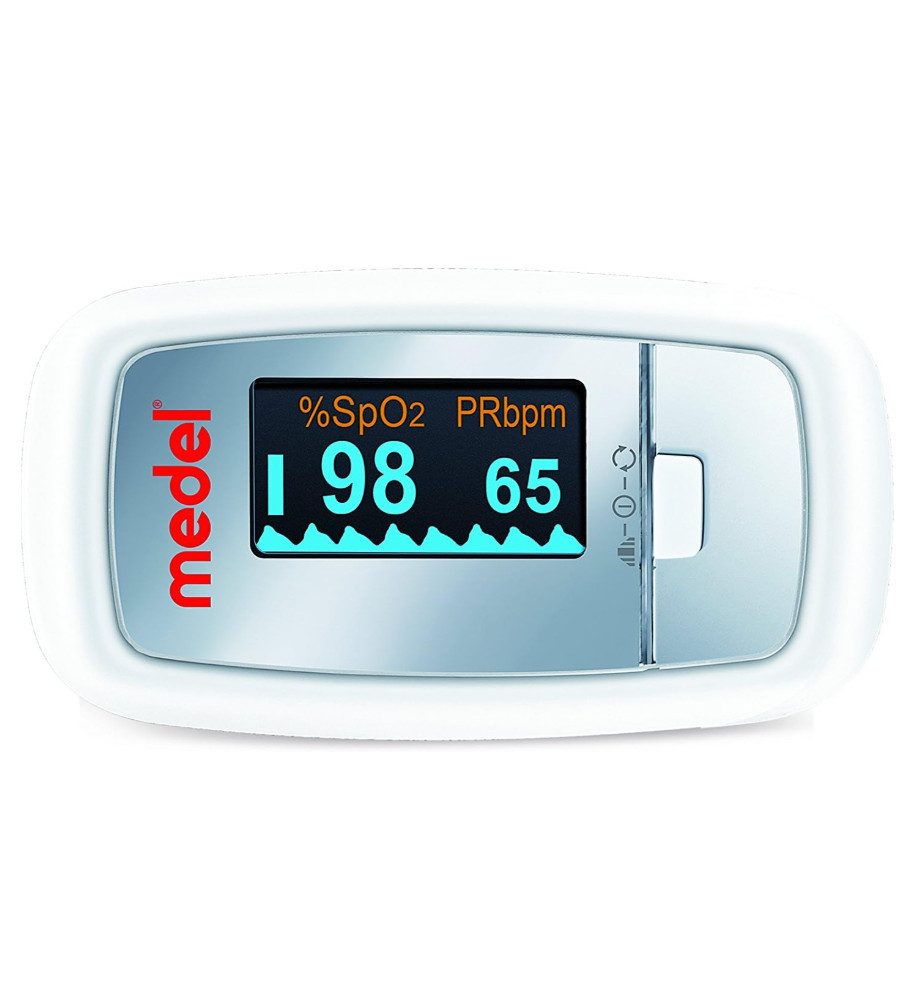 DocMed Pulsoximeter Medel Oxygen Pulsoximeter PO01, Herzfrequenzmesser, Präzise Messung, Gut ablesbares Display