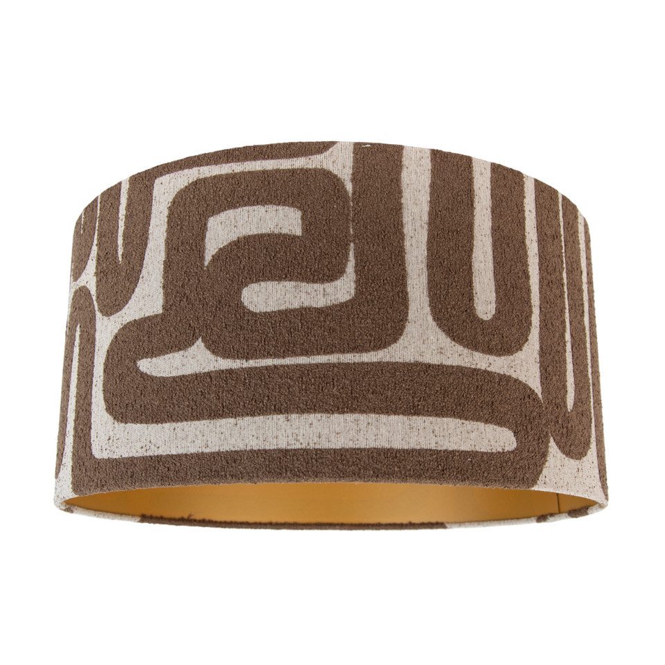 Qazqa Lampenschirm Cilinder bruin beige