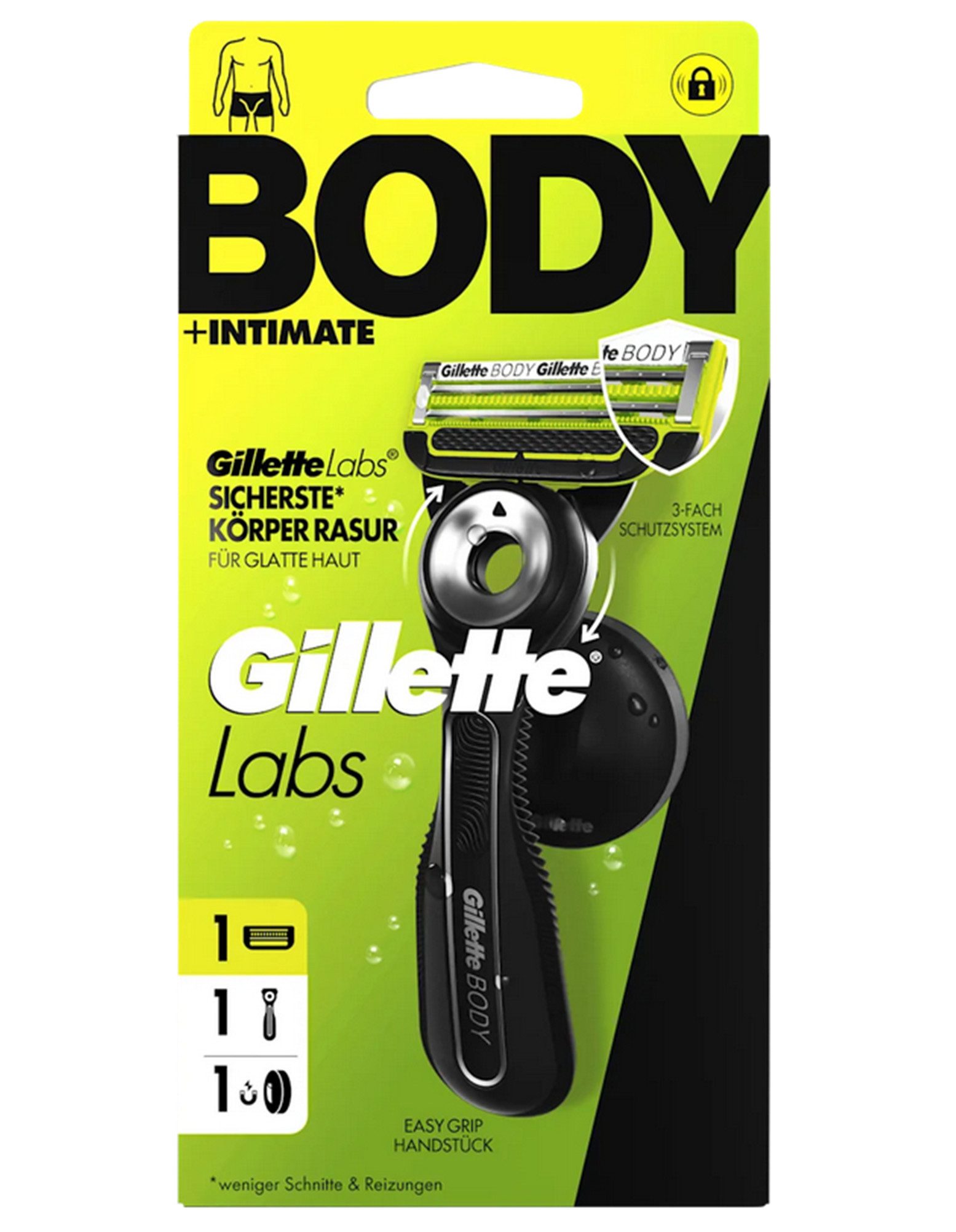 Gillette Nassrasierer Labs Body, 2-tlg.