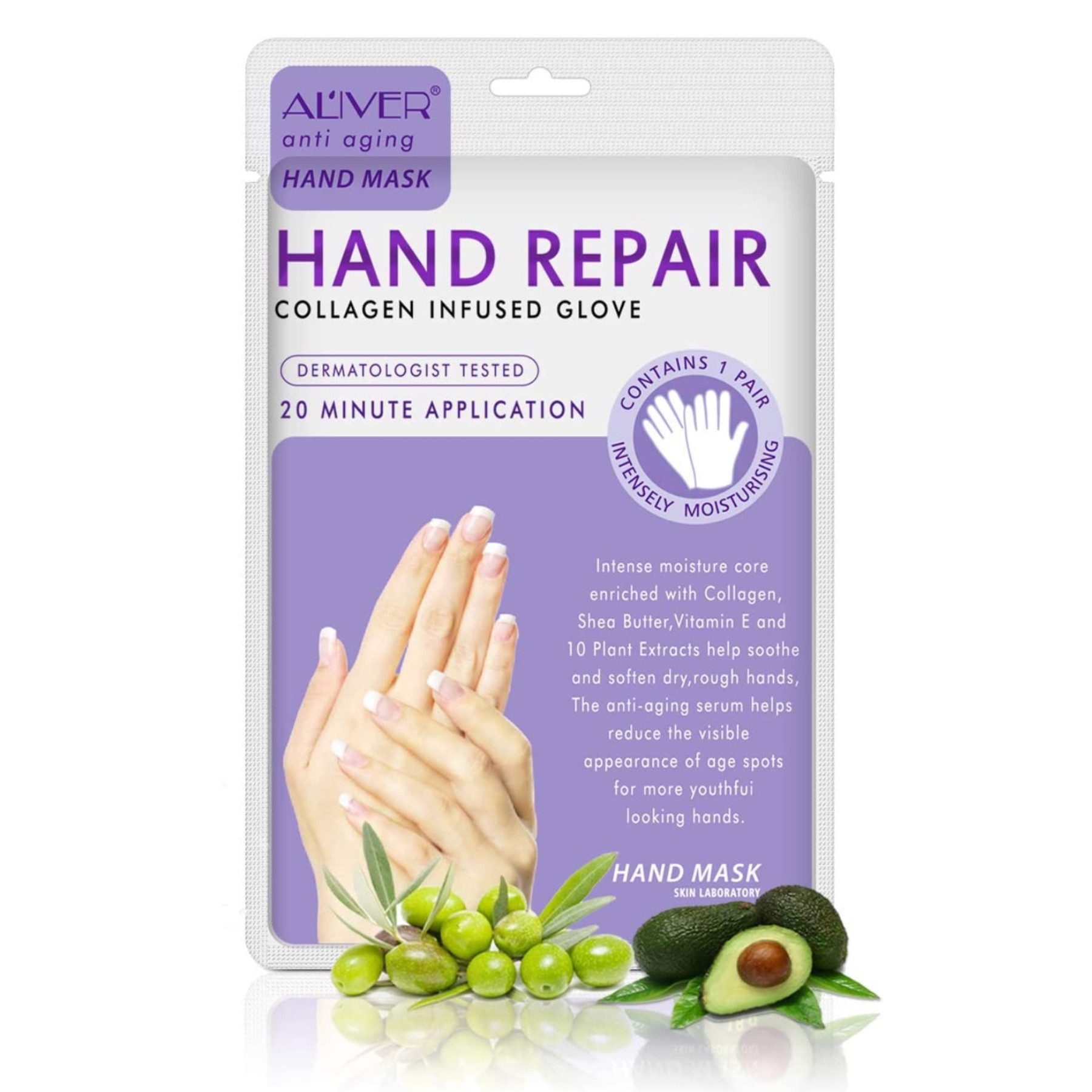 ALIVER Handcreme Pflegecreme Handpflege Handmaske Anti-Falten Aliver, 1-tlg.