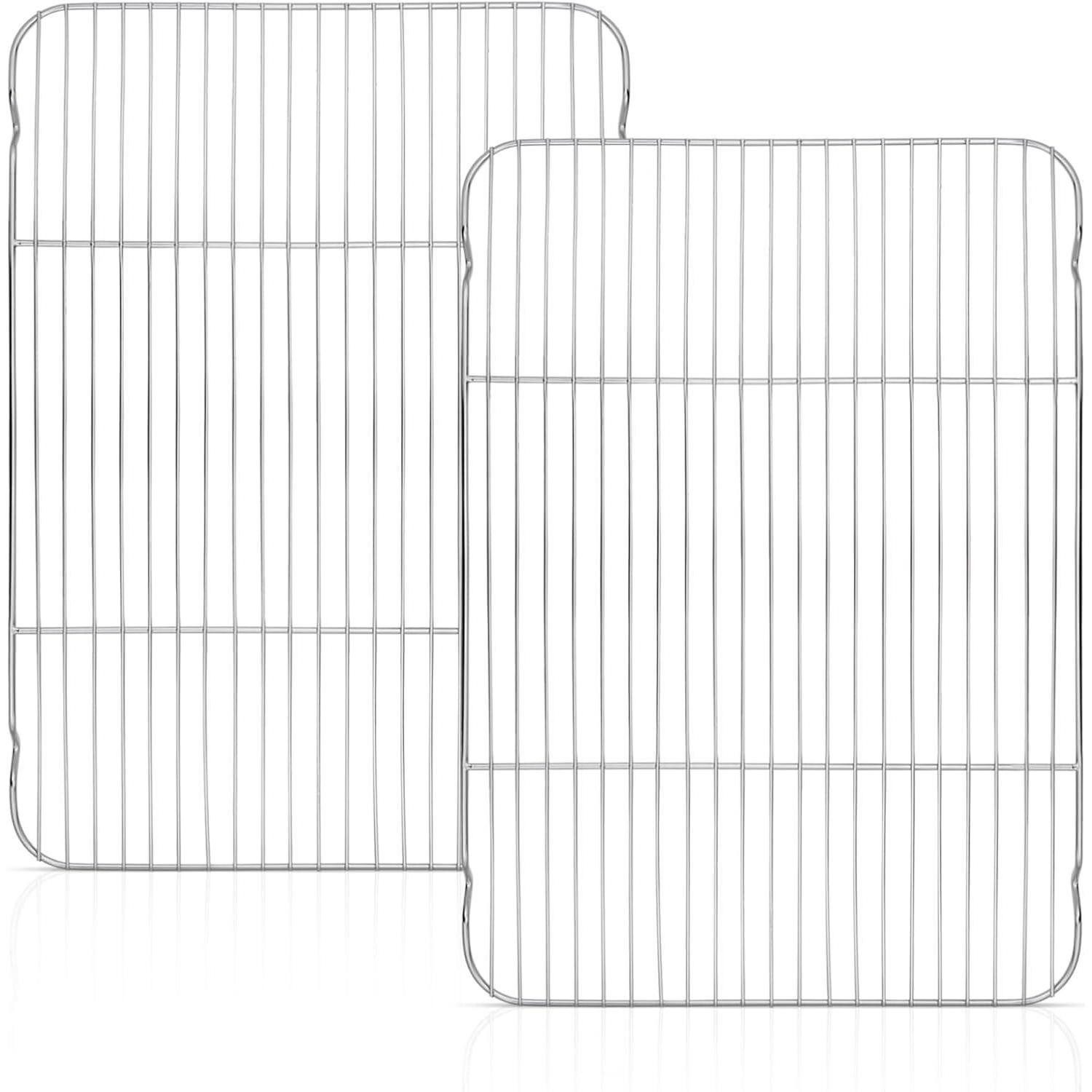 Backblech & Kühlgitter-Set Aus Aluminium & Edelstahl - 44x32,5 Cm, Antihaftbeschichtet, Für Ofen & Grill