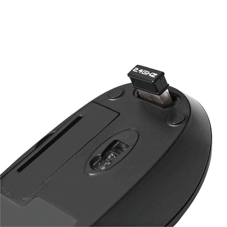 Set, Hotkeys LogiLink Maus-Set, Funk, und Maus und Maus, schwarz wireless, programmierbare 13 Multimedia 1000dpi Tastatur Tastatur- für QWERTZ, kabellose