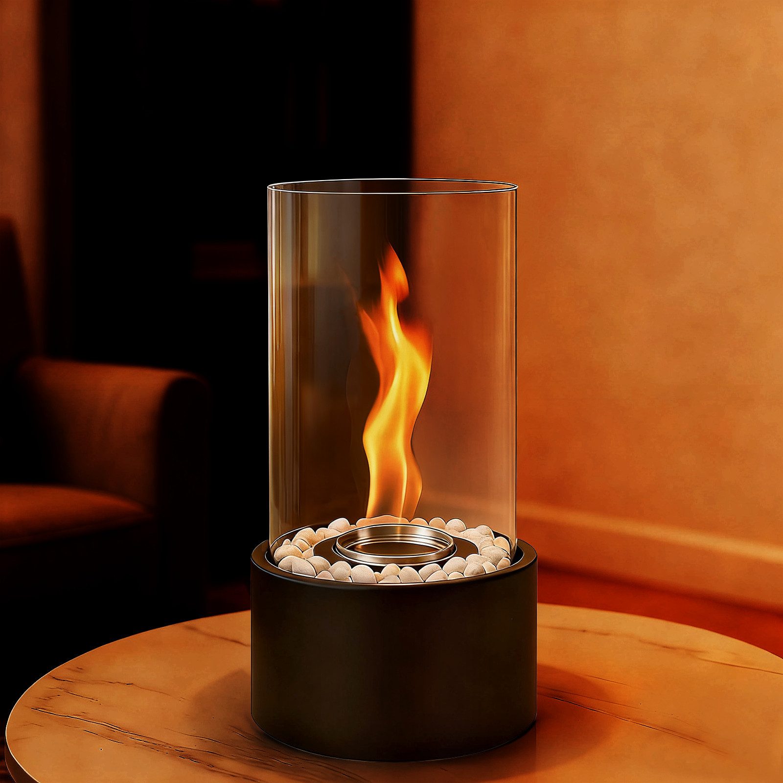 Nettlife Tischfeuer Ethanol Tischkamin Indoor Outdoor Eckig/Rund Kamin Tisc günstig online kaufen