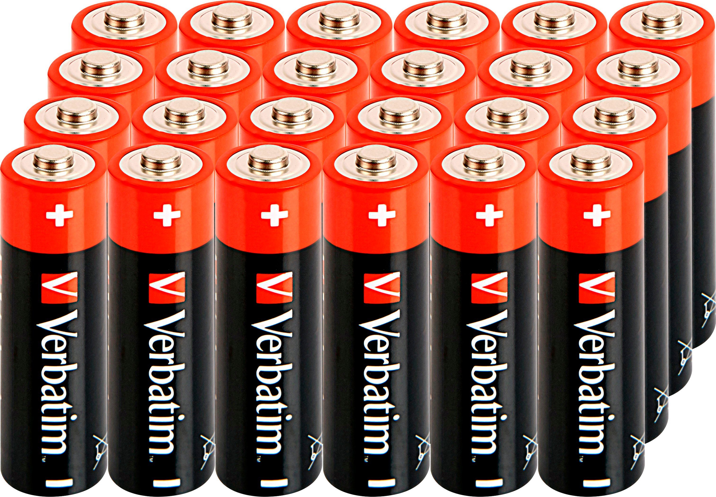 Verbatim »Batterie Alkaline, Mignon, AA, LR06, 1.5V, Retail Box, (24-Pack)«  Batterie online kaufen | OTTO