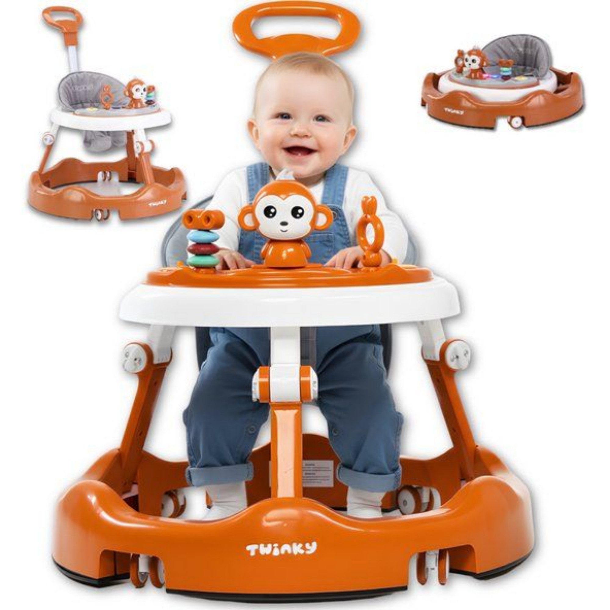 TWINKY Lauflernhilfe für Baby - Klappbarer Lauflernwagen mit Schiebegriff, (Bedienungsanleitung für Babywalker)