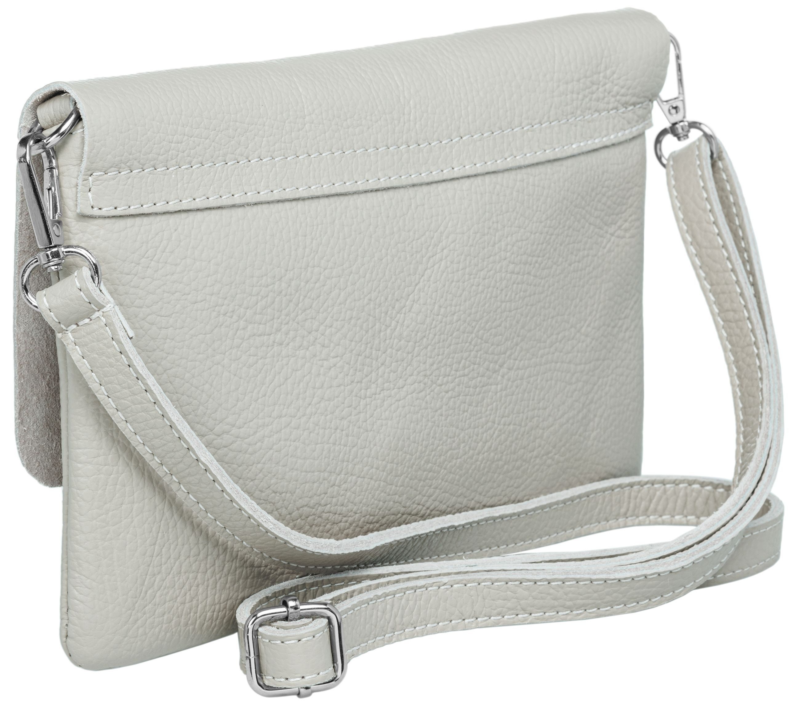 Caspar Clutch Abendtasche Damen Leder Handtasche - CLASSIC LINE - Modell No.835, leicht, elegant & unempfindlich - 100% Echtleder - Handmade in Italy