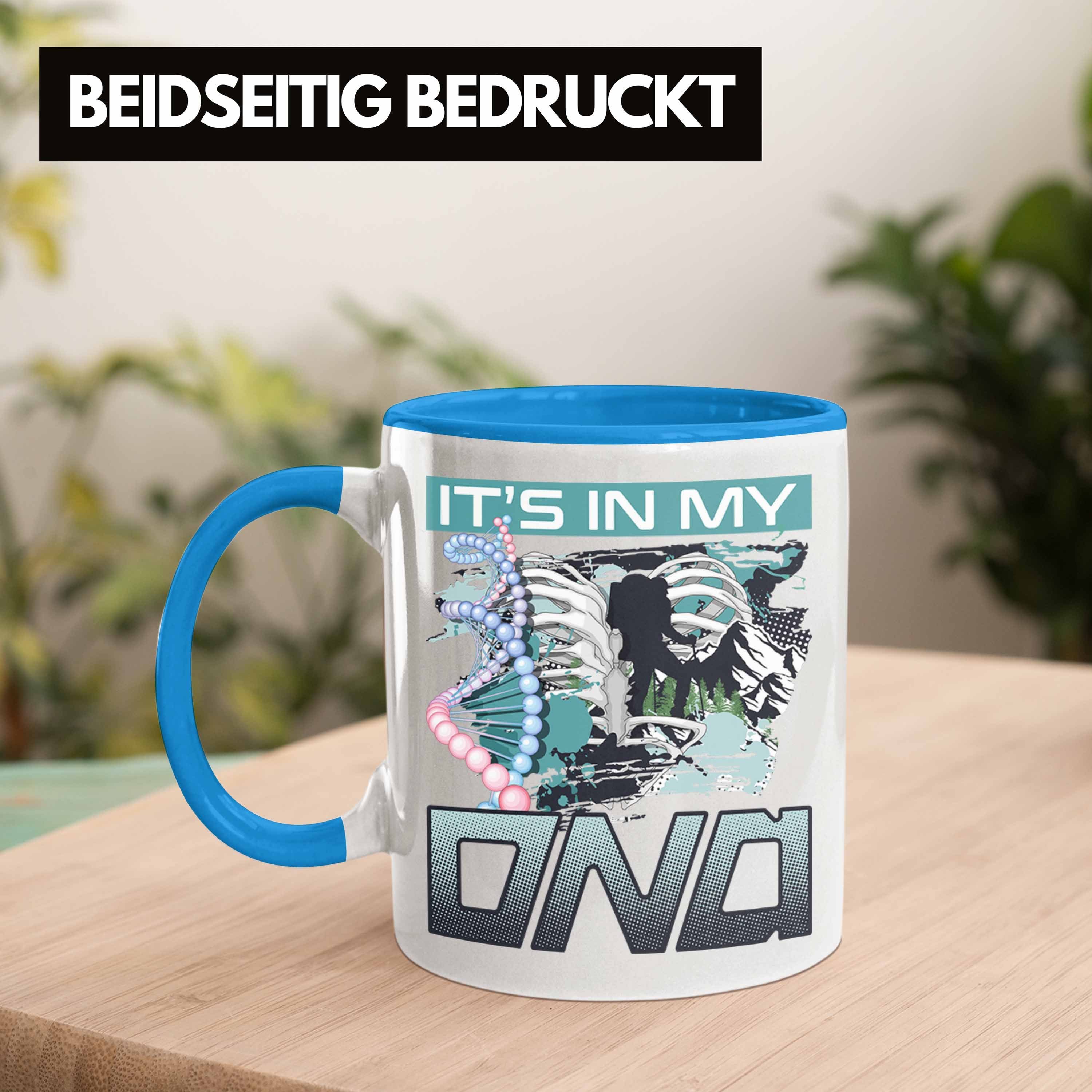 Tasse Wandern Geschenk It's Wander-Liebhaber Spruch - Trendation Tasse für Trendation Blau I