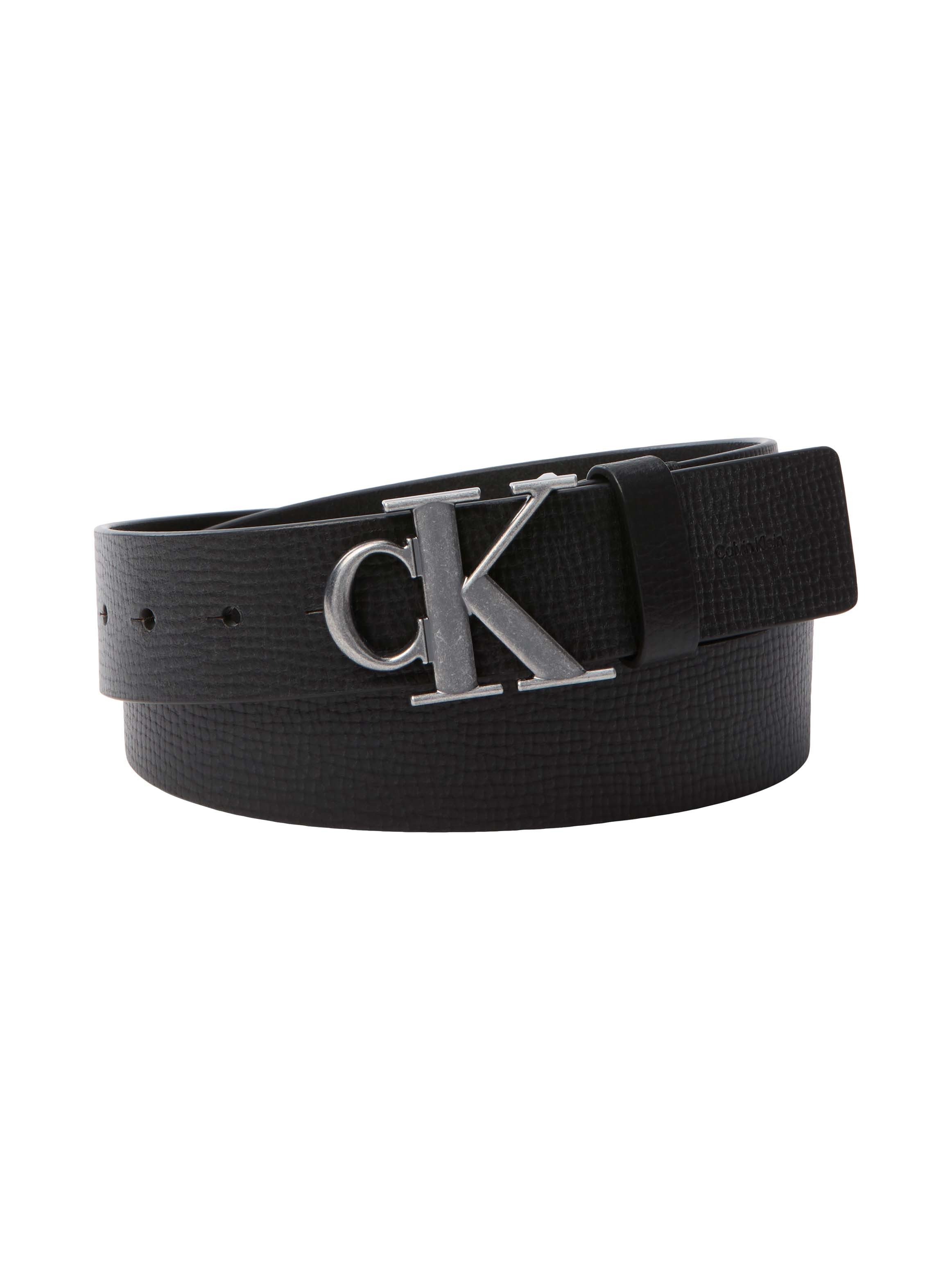 Calvin Klein Ledergürtel CK BUCKLE 40MM FIXED Größenverstellbar mit Metallschließe