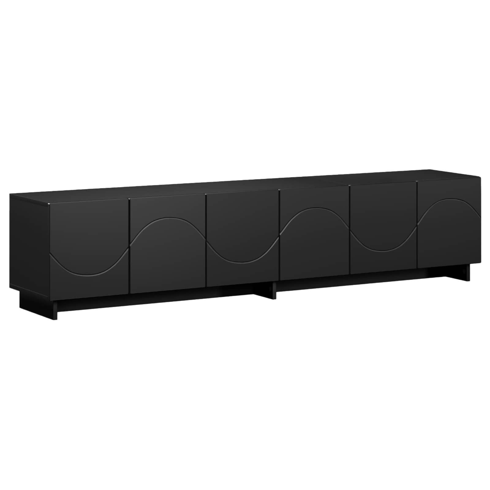vidaXL TV-Schrank TV-Lowboard 180 x 34,5 x 40 cm Schwarz Holzwerkstoff (1-St)
