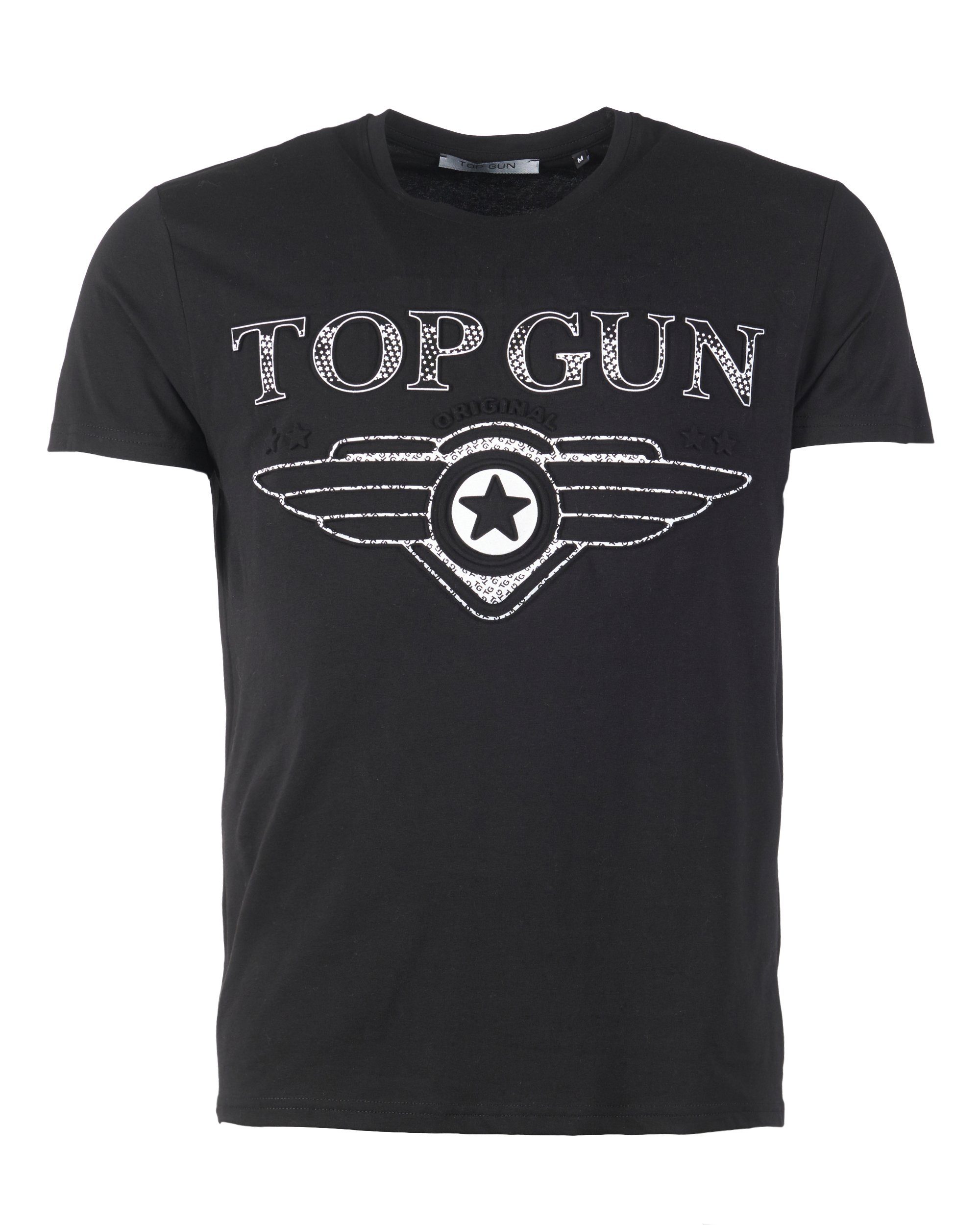 black T-Shirt GUN TOP TG20193017 Bling4U