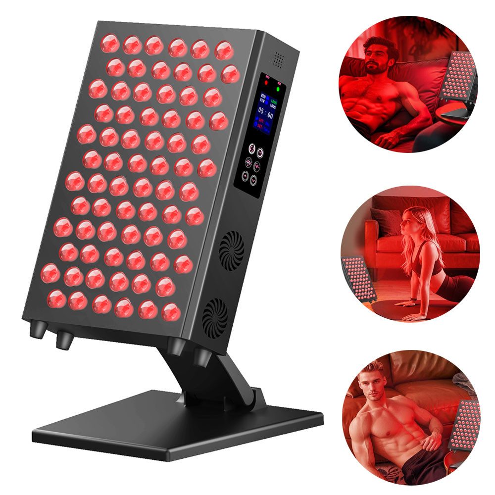 VIVIHEYDAY Infrarotlampe Rotlichttherapiegerät für Körper, Nah-Infrarot-Lichttherapiegerät, Doppel-Chip 660nm& 850nm, 72 LEDs mit Timer, für Körper, Gesicht, Erholung, Schlafverbesserung, Schme(115W)