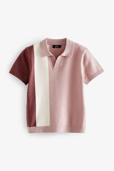 Next Poloshirt Kurzärmeliges Polohemd mit Streifen (1-tlg)