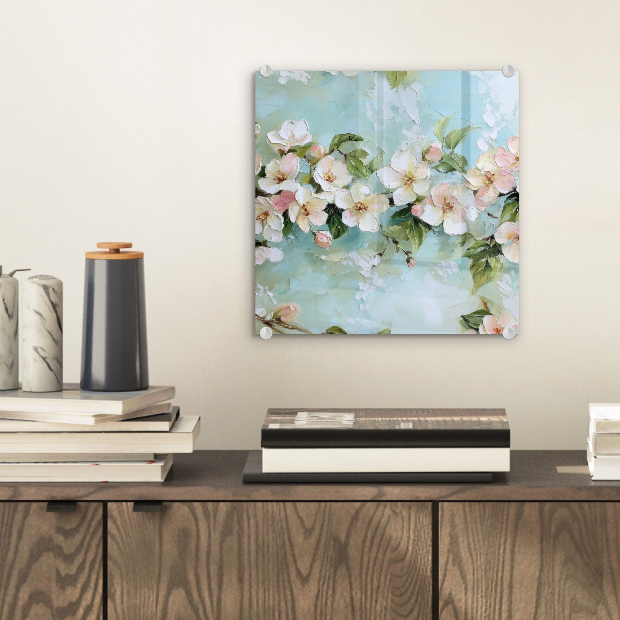 MuchoWow Acrylglasbild Blossom - Blätter - günstig online kaufen