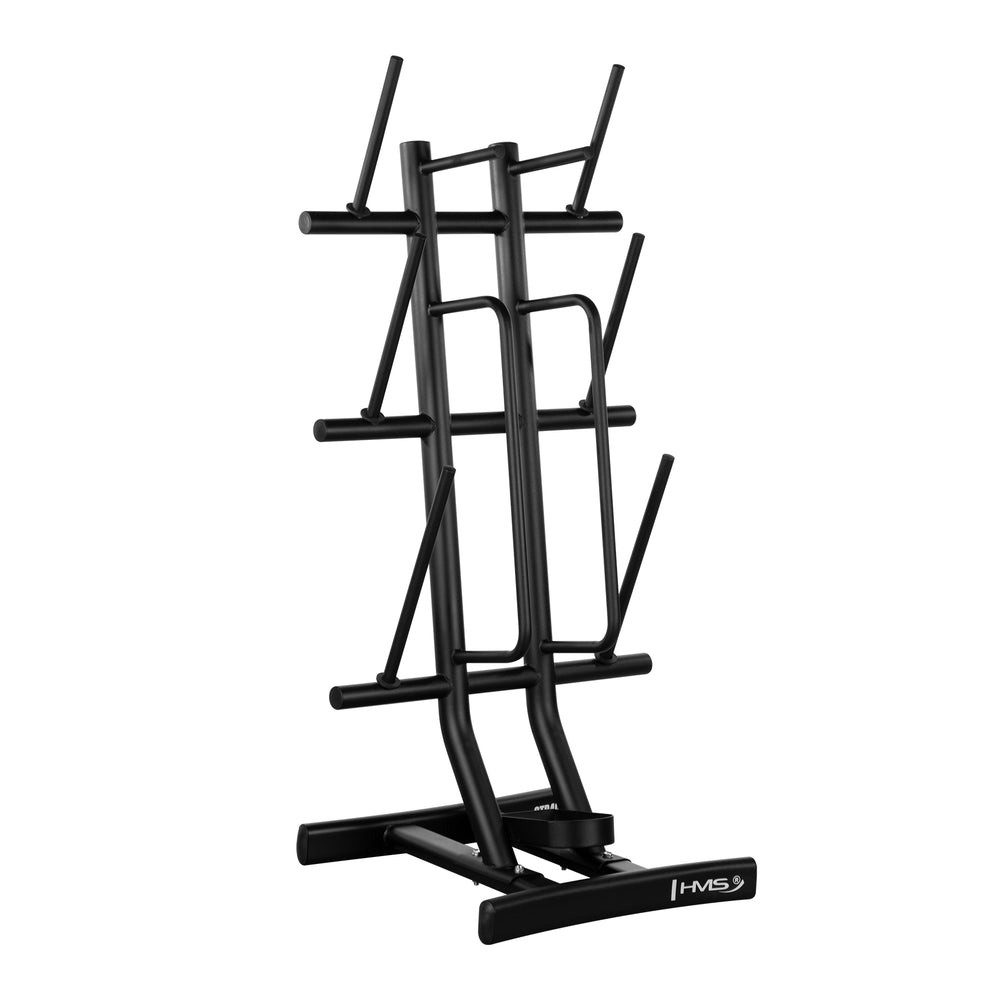 HMS Langhantelständer Hantelständer Gewichtablage Trainingsregal, (Spar-Set, 1-St., 66x75x158 cm stabil), 280 kg Traglast, Stahl, rutschfeste Füße