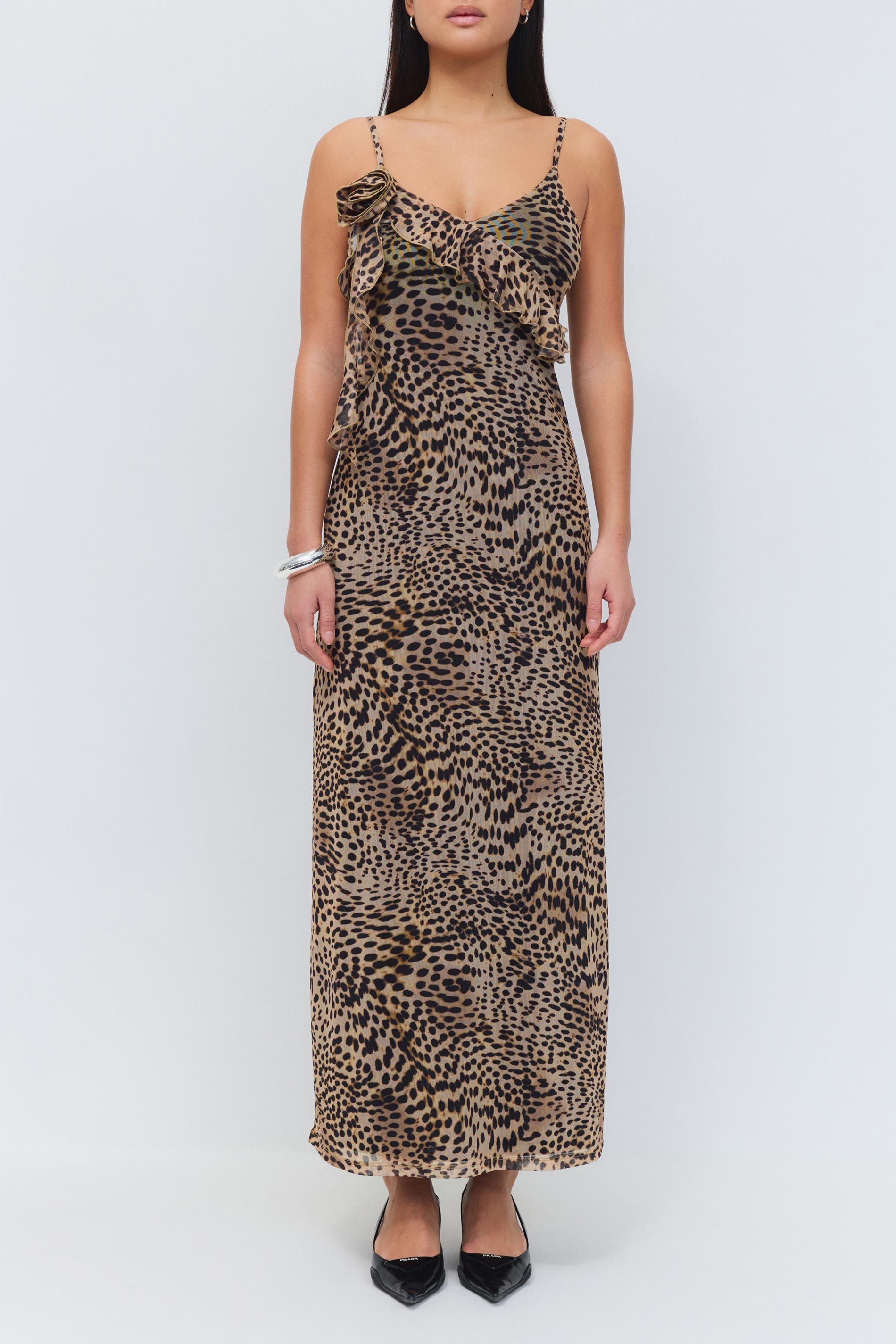 Gina Tricot Maxikleid Leopard maxi dress