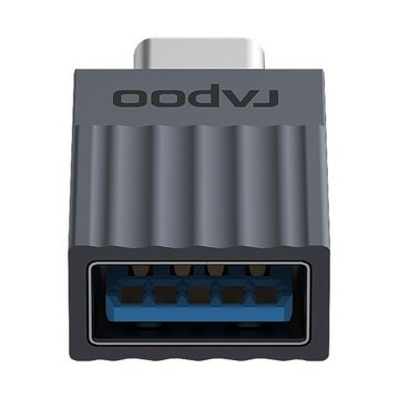 Rapoo UCA-1001 USB-C Adapter, USB-C auf USB-A, Grau USB-Adapter USB-C zu USB 3.2 Gen 1 Type A