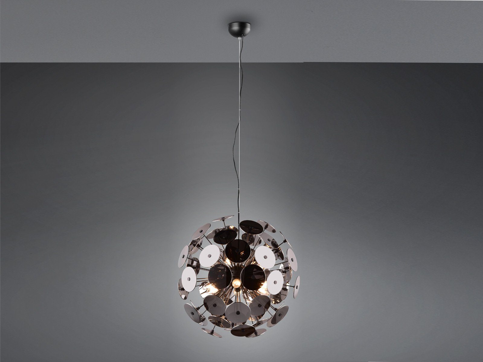 TRIO Leuchten LED Pendelleuchte, Dimmfunktion, LED wechselbar, Warmweiß, ausgefallene Lampen für über-n Esstisch, Designerlampen Kugel, Ø54cm