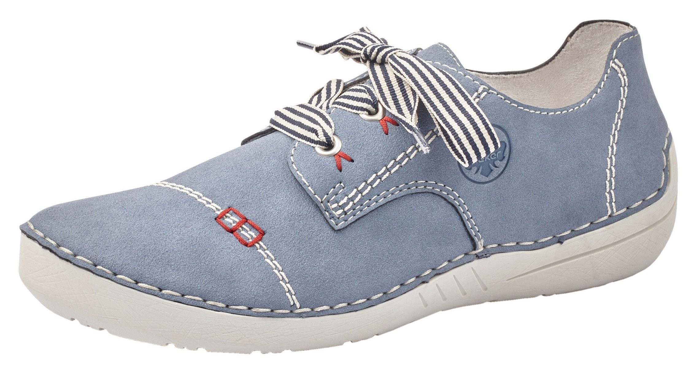 Rieker Schnürschuh, Halbschuh, Freizeitschuh, Schnürer mit toller Ziernaht