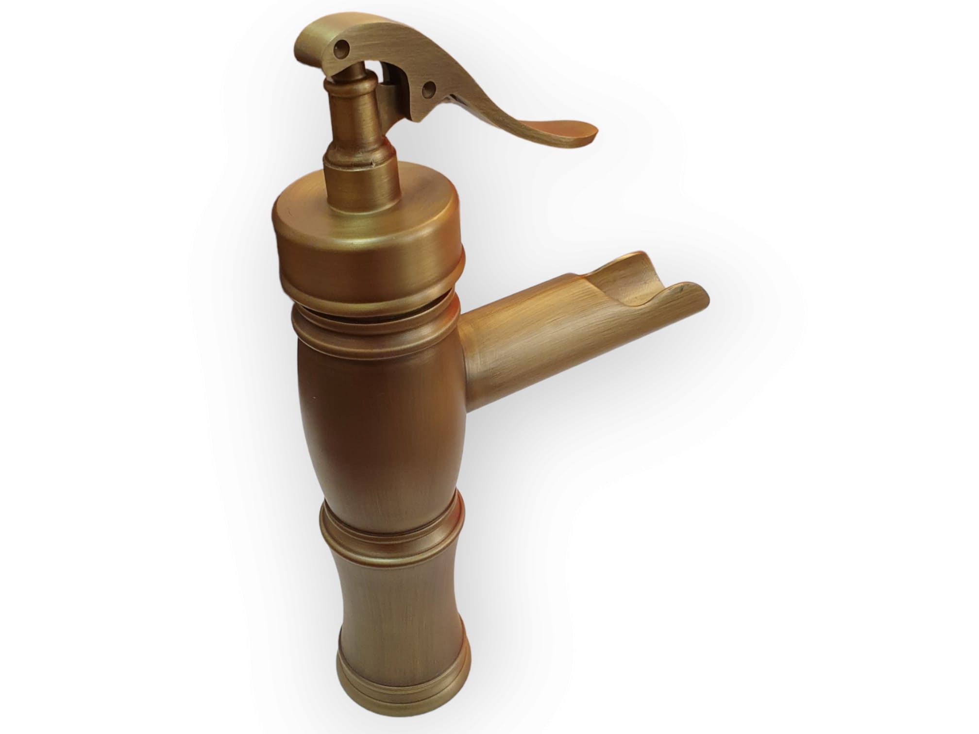 Thumbnail - Kinaree Badarmatur Retro Messing Wasserhahn TILUM Messing, gebürstet