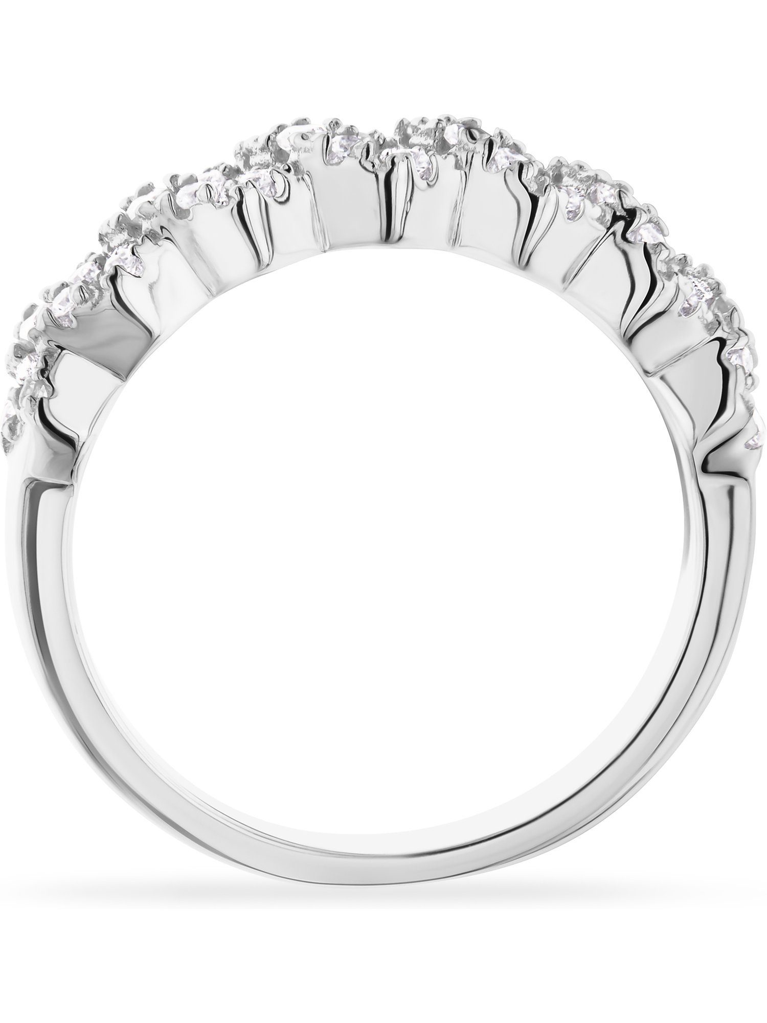 FAVS Silberring FAVS Damen-Damenring 925er Silber 32 Zirkonia, Zirkonia, synthetisch