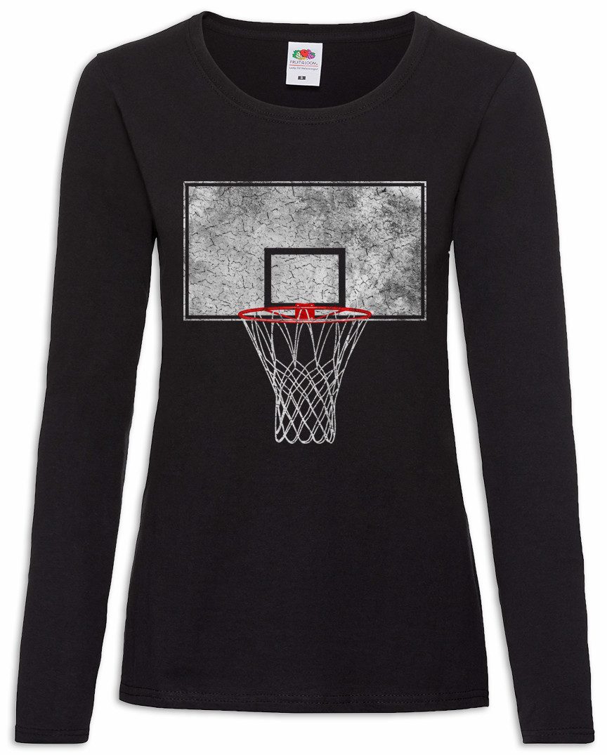 Urban Backwoods Langarmshirt Basketball Backboard Damen Langarmshirt Court Streetballcourt (1-tlg) Streetball Korb Dunk Air