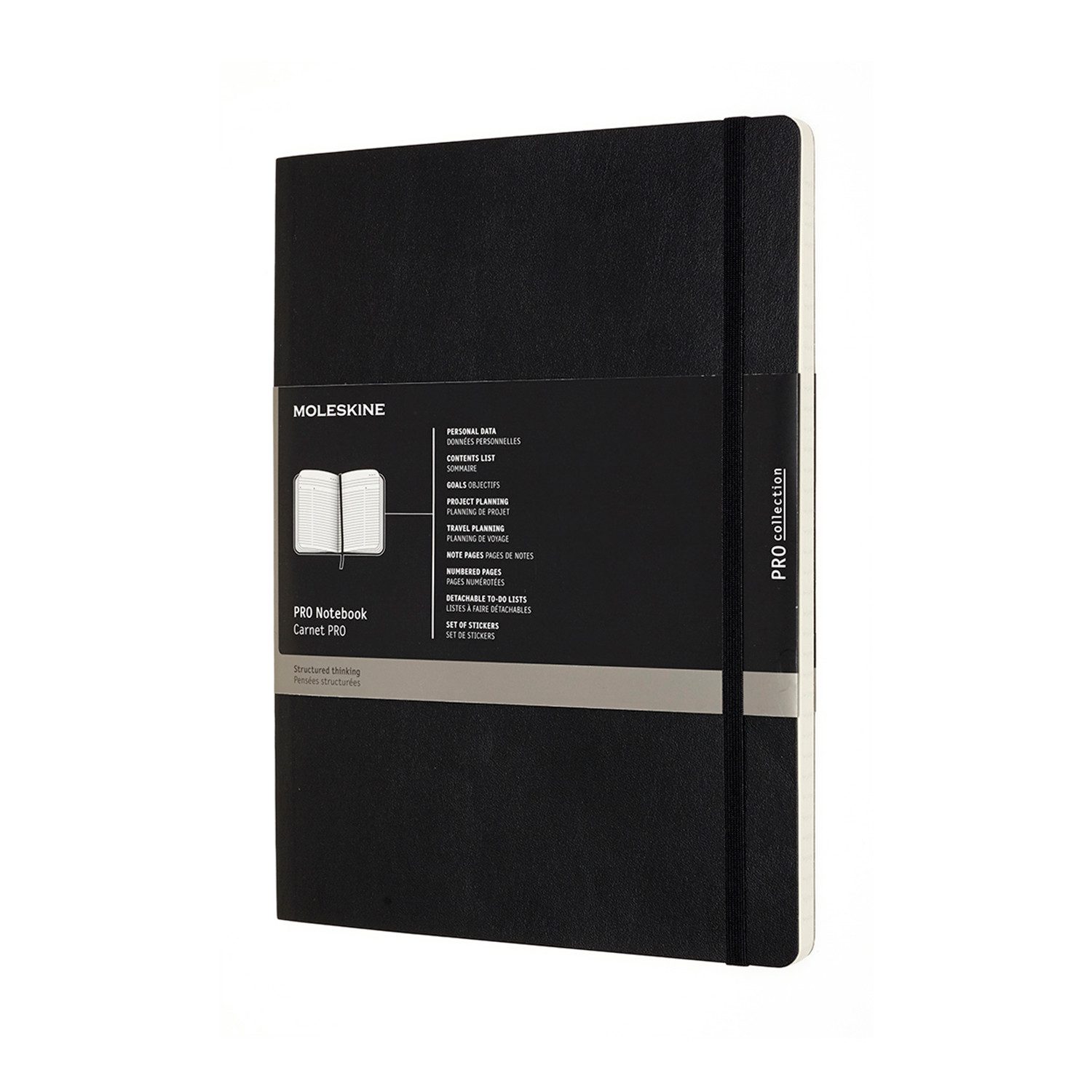 MOLESKINE Notizbuch, Professionel - Weicher Einband - XL (19x25) - Soft Cover - Schwarz