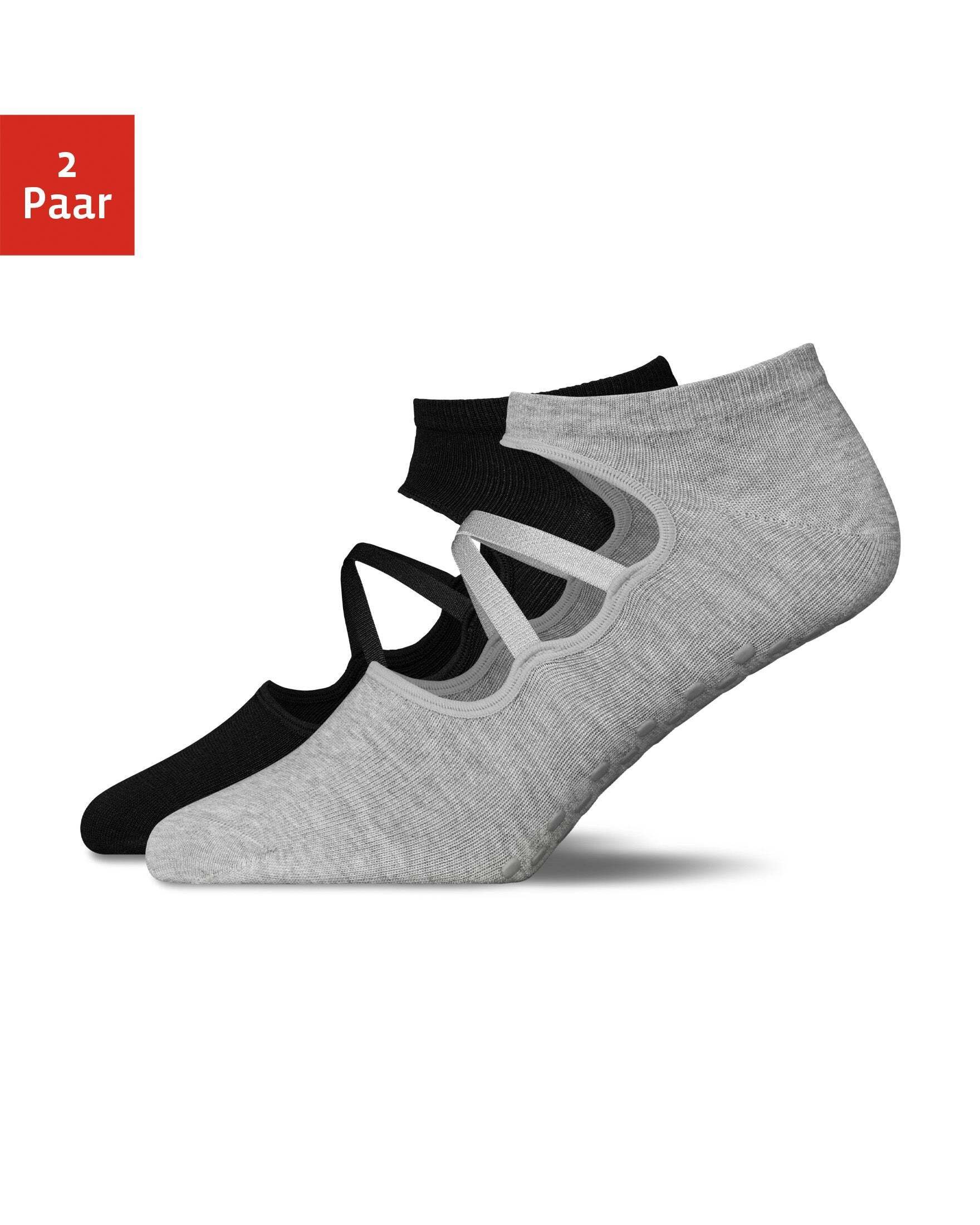 SNOCKS Freizeitsocken Anti-Rutsch Pilates Socken mit Riemchen (2-Paar) Ergo günstig online kaufen