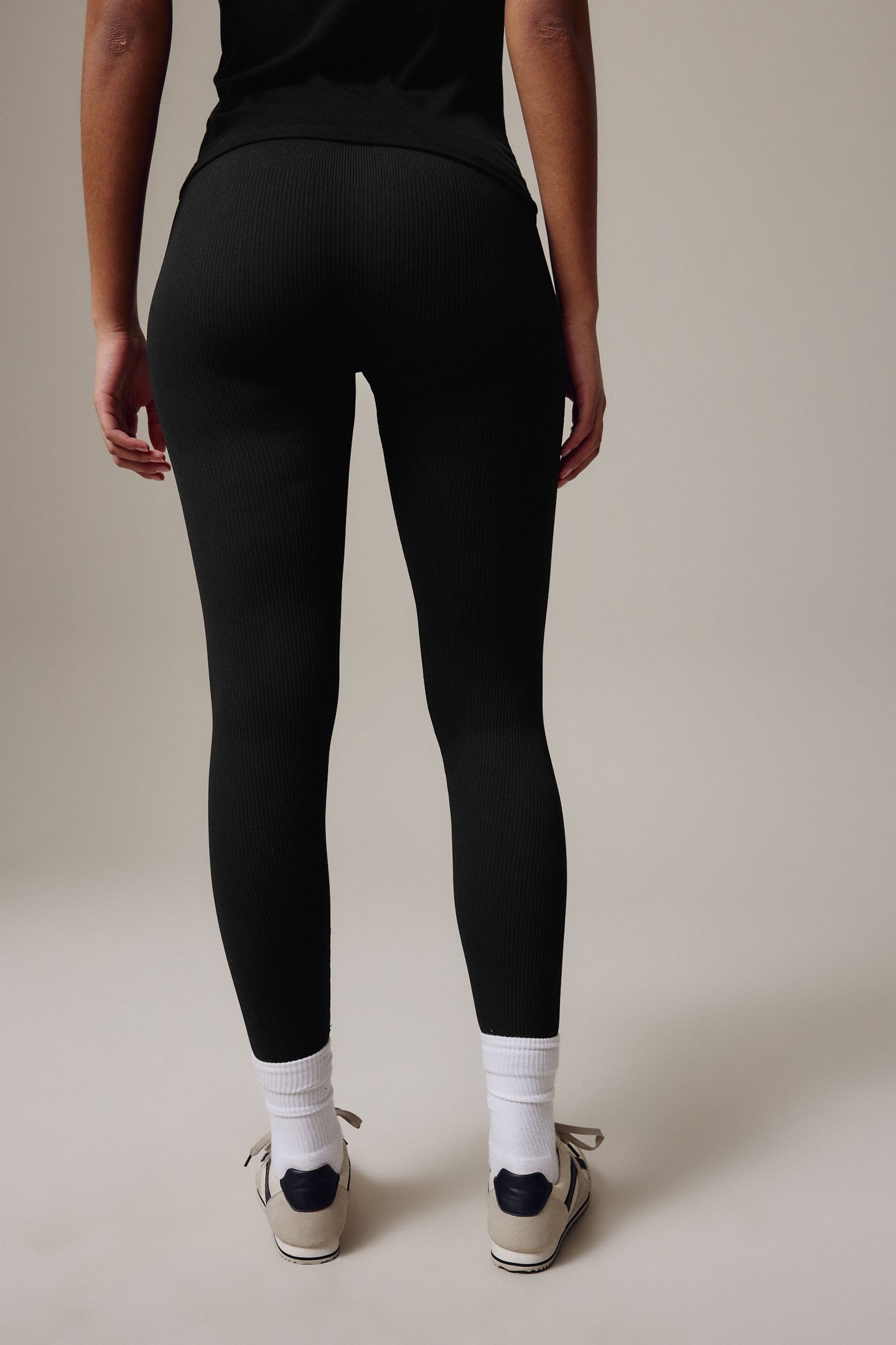 Next Highwaist Leggings Gerippte Leggings mit hoher Taille (1-tlg)