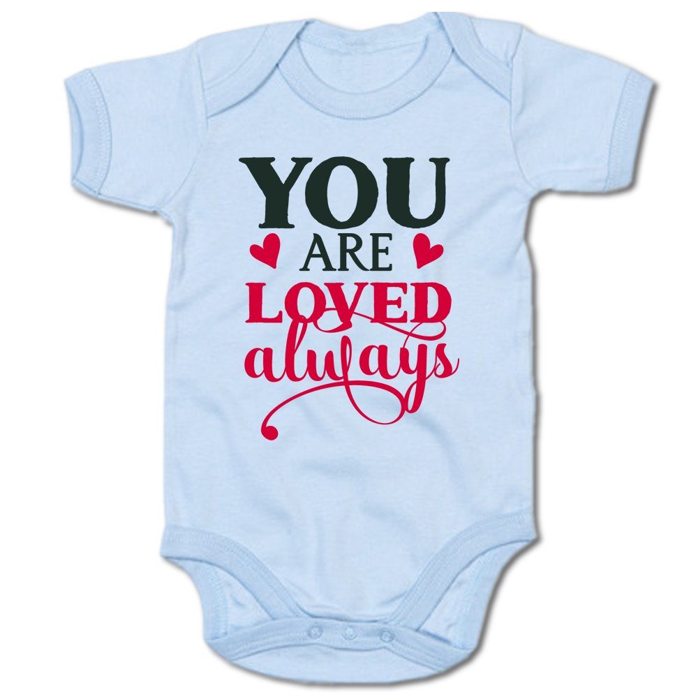 G-graphics Kurzarmbody Baby Body - You are loved always mit Spruch / Sprüche • Babykleidung • Geschenk zur Geburt / Taufe / Babyshower / Babyparty • Strampler