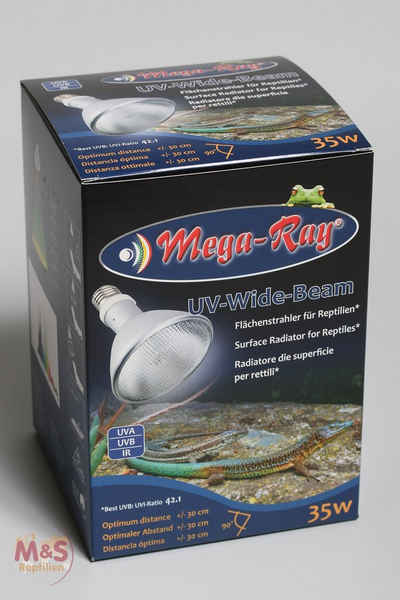M&S Reptilien Terrarium Mega Ray HID-Lampe (UV-Lampe) 35 Watt (Wide Beam / 90°Grad)