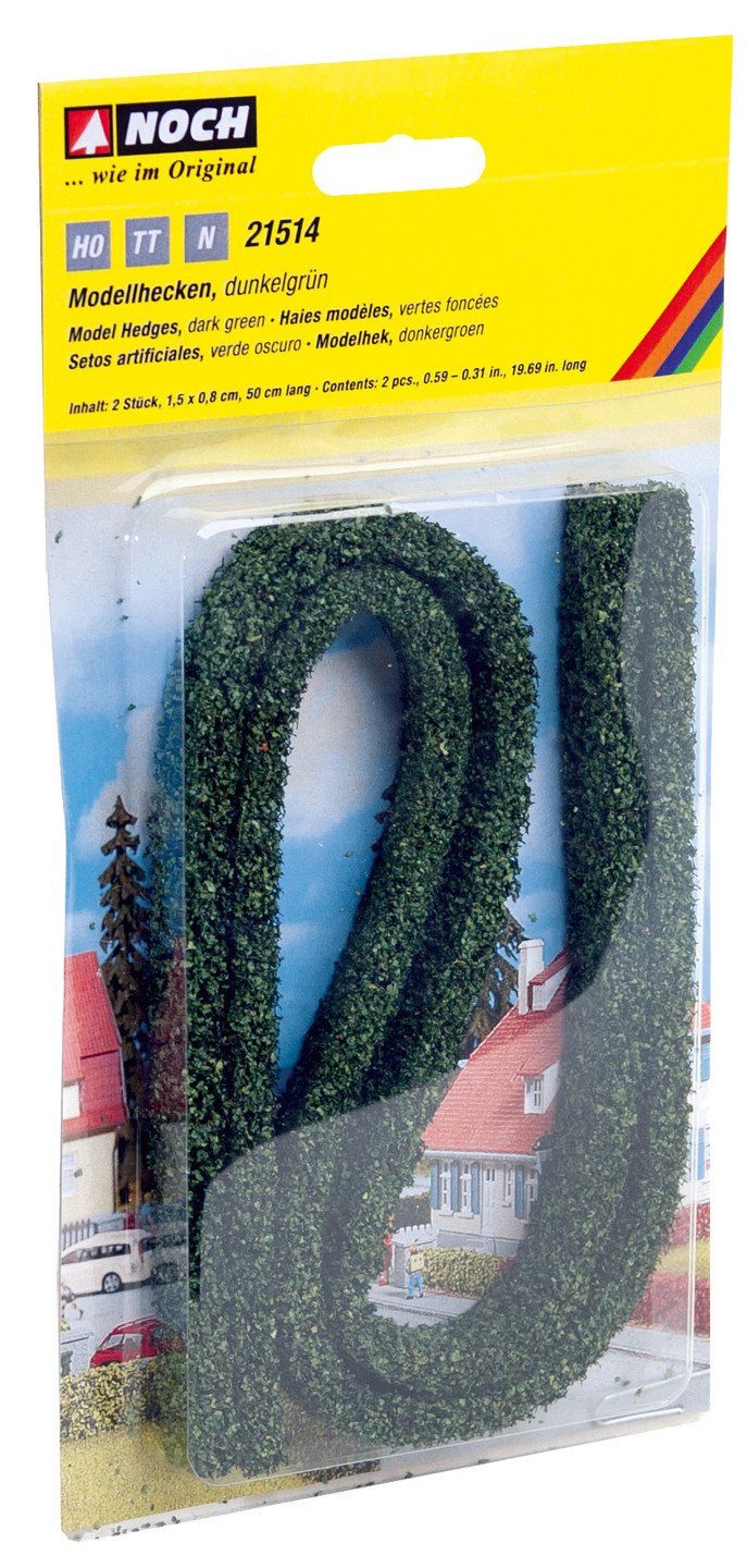 NOCH Dekobaum NOCH® Modellhecken, dunkelgrün, 2 Stück, ideal für