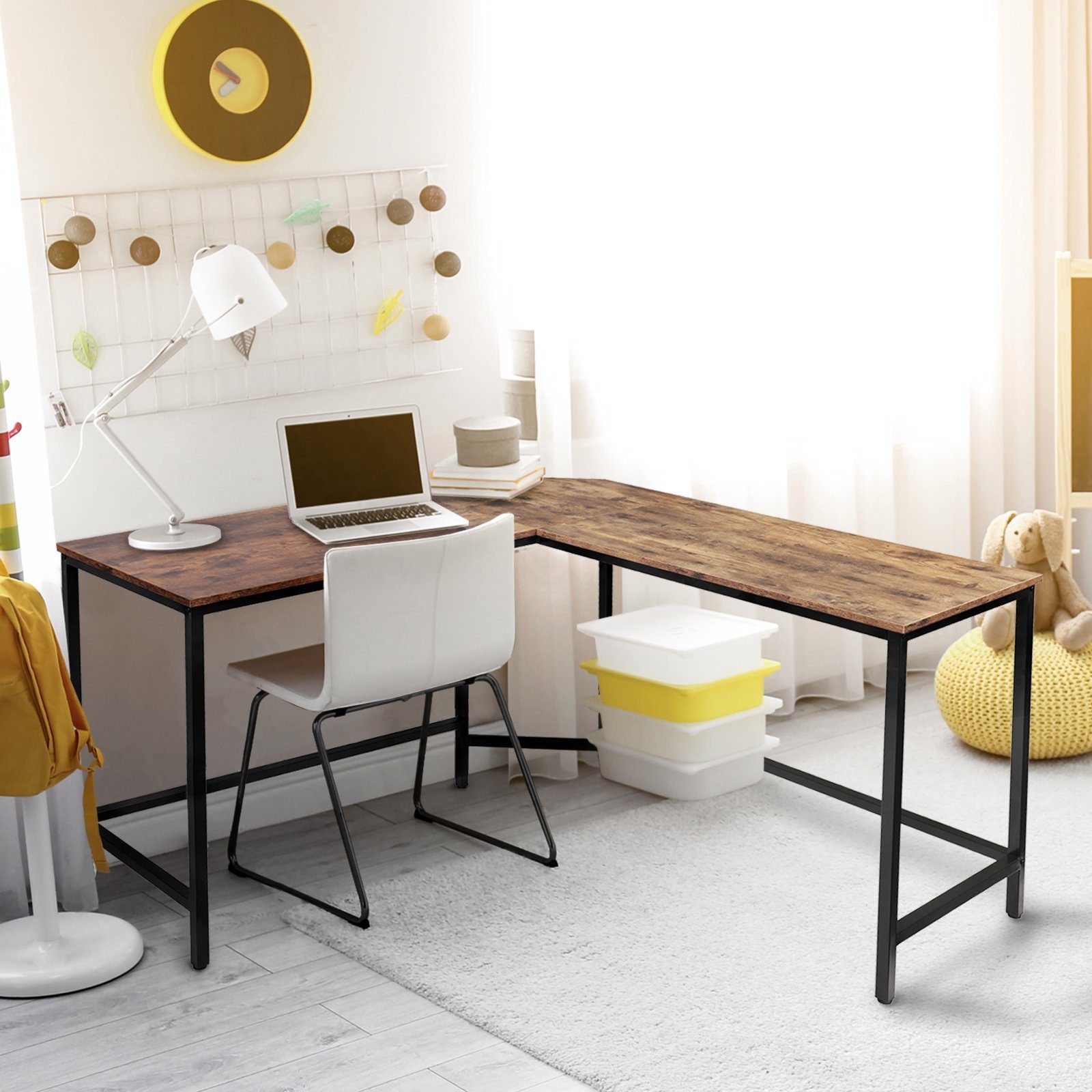 VENDOMNIA Schreibtisch industrial Design, aus Metall günstig online kaufen