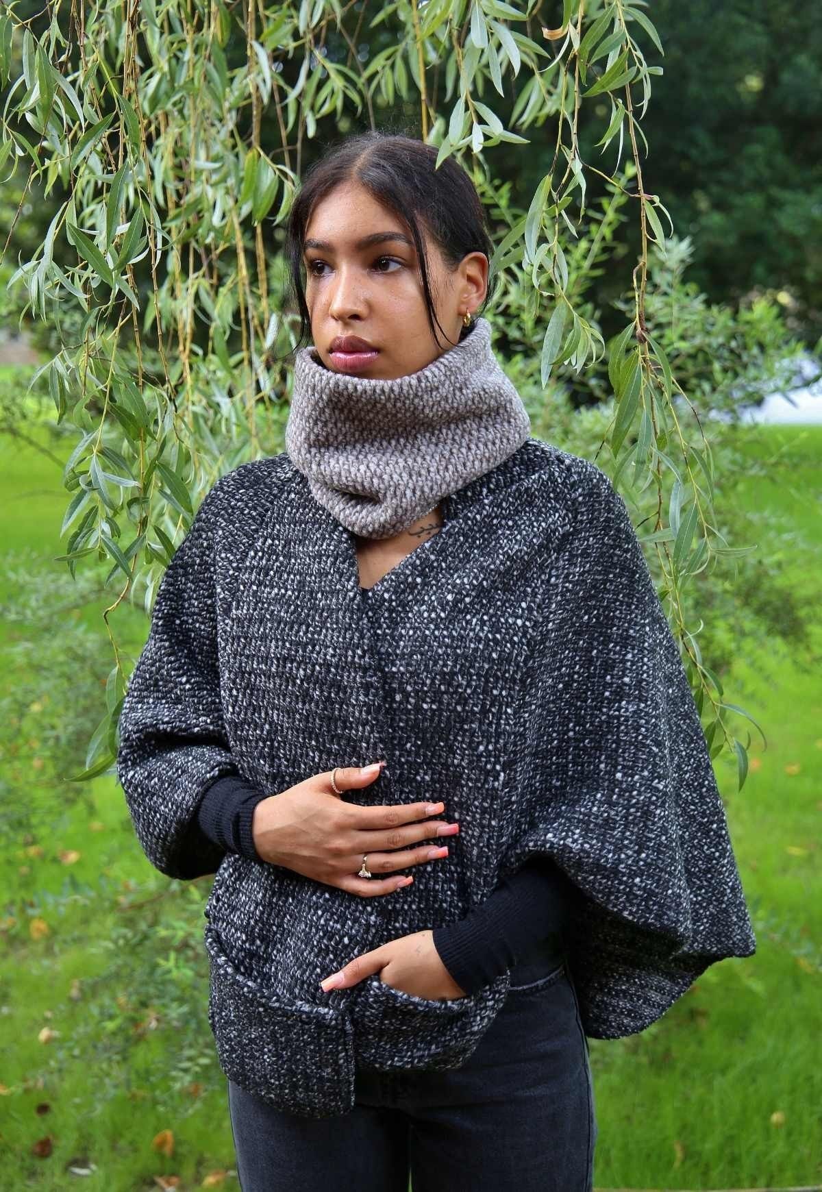 Hollert Fellweste Merino Poncho mit Taschen günstig online kaufen