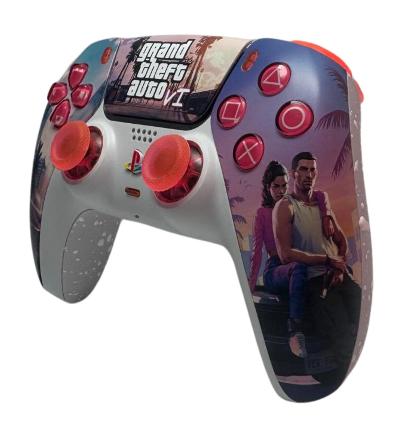 Paju-technik Design GTA 6 PlayStation 5-Controller (Hall Effekt Sticks/Digitaltasten/smart Trigger/2er-4er Paddle/Grip)