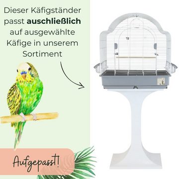 GarPet Vogelkäfig Käfigständer Vogelkäfig Ständer Tisch Vögel Nager GP260 weiß