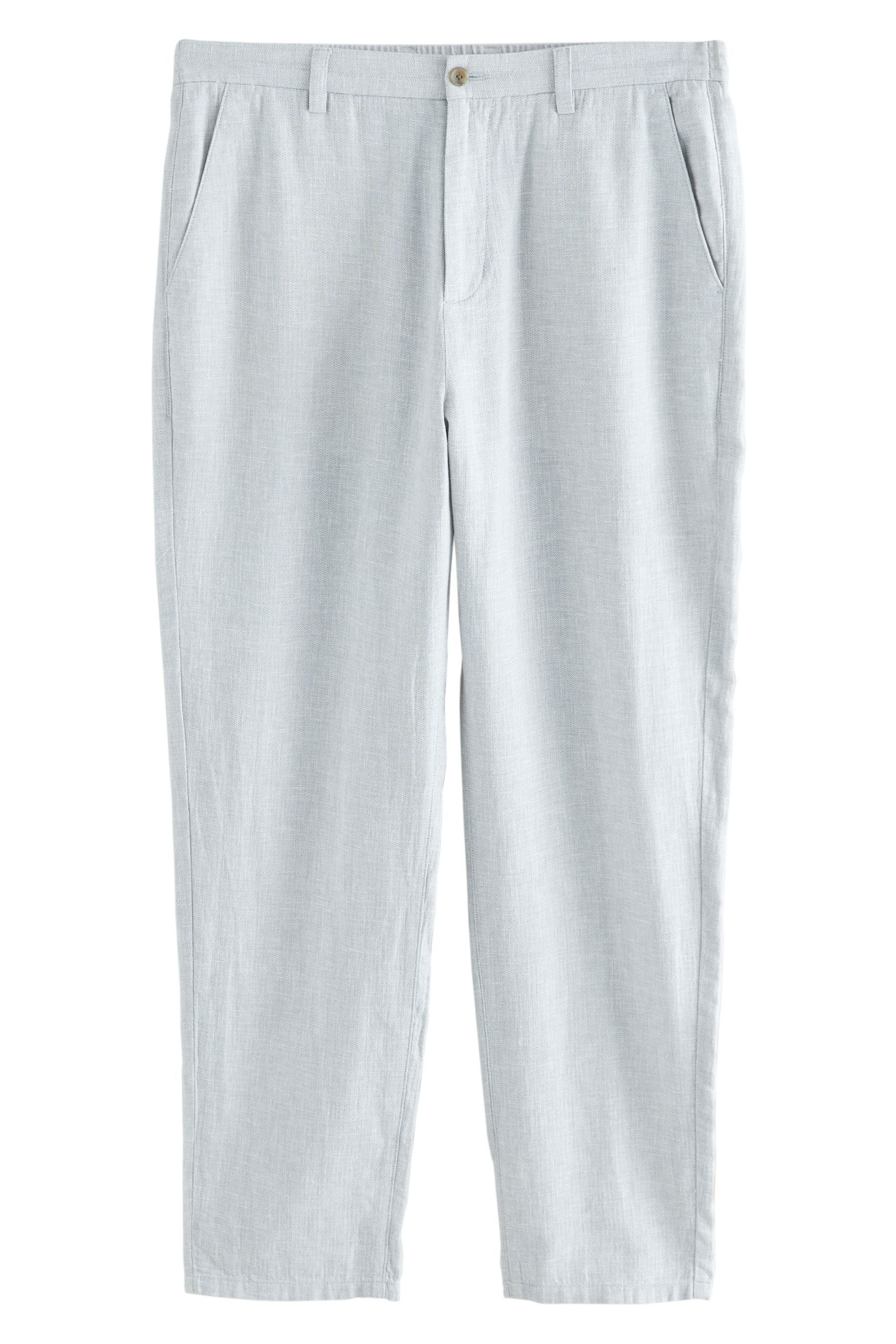 Next Dehnbund-Hose Strukturierte Hose aus Leinengemisch günstig online kaufen