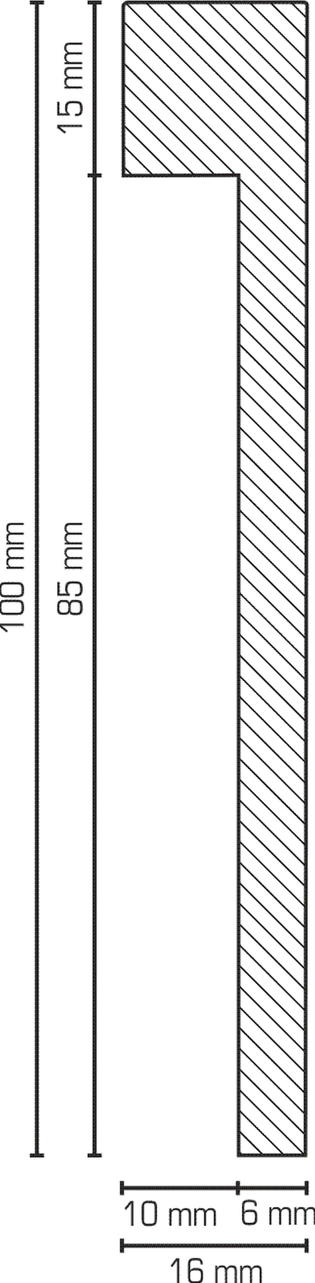 Südbrock Sockelleiste Sockelleiste Abdeckleiste Fliesensockel 19x96 Weiß RAL 9016 Krems, L: 250 cm, H: 10 cm, 1-St.