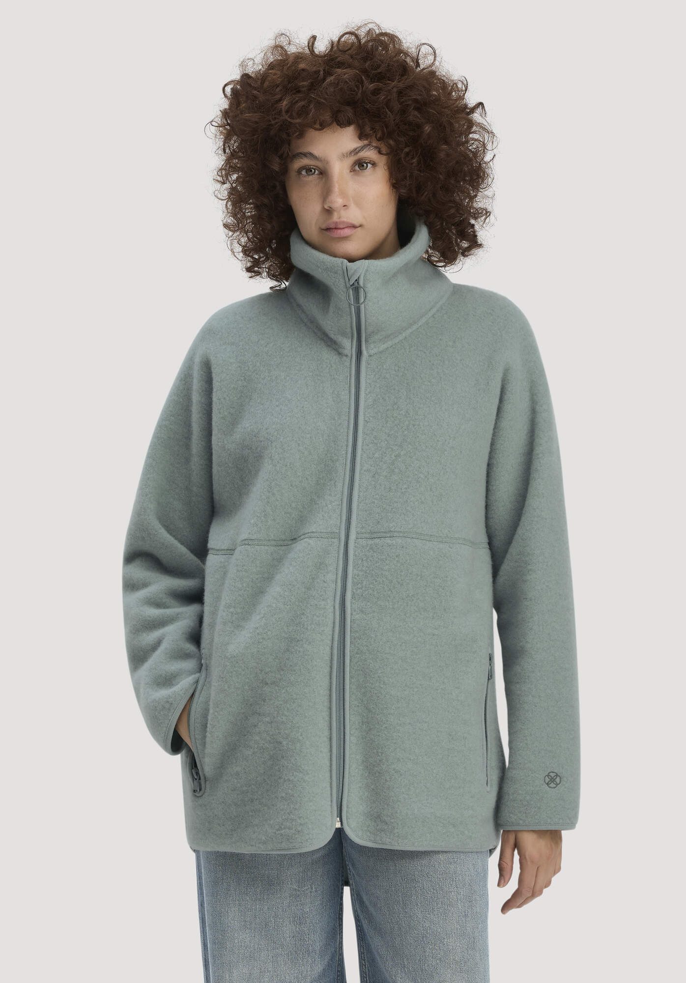 Hessnatur Fleecejacke Oversized aus reiner Bio-Merinowolle (1-St) günstig online kaufen