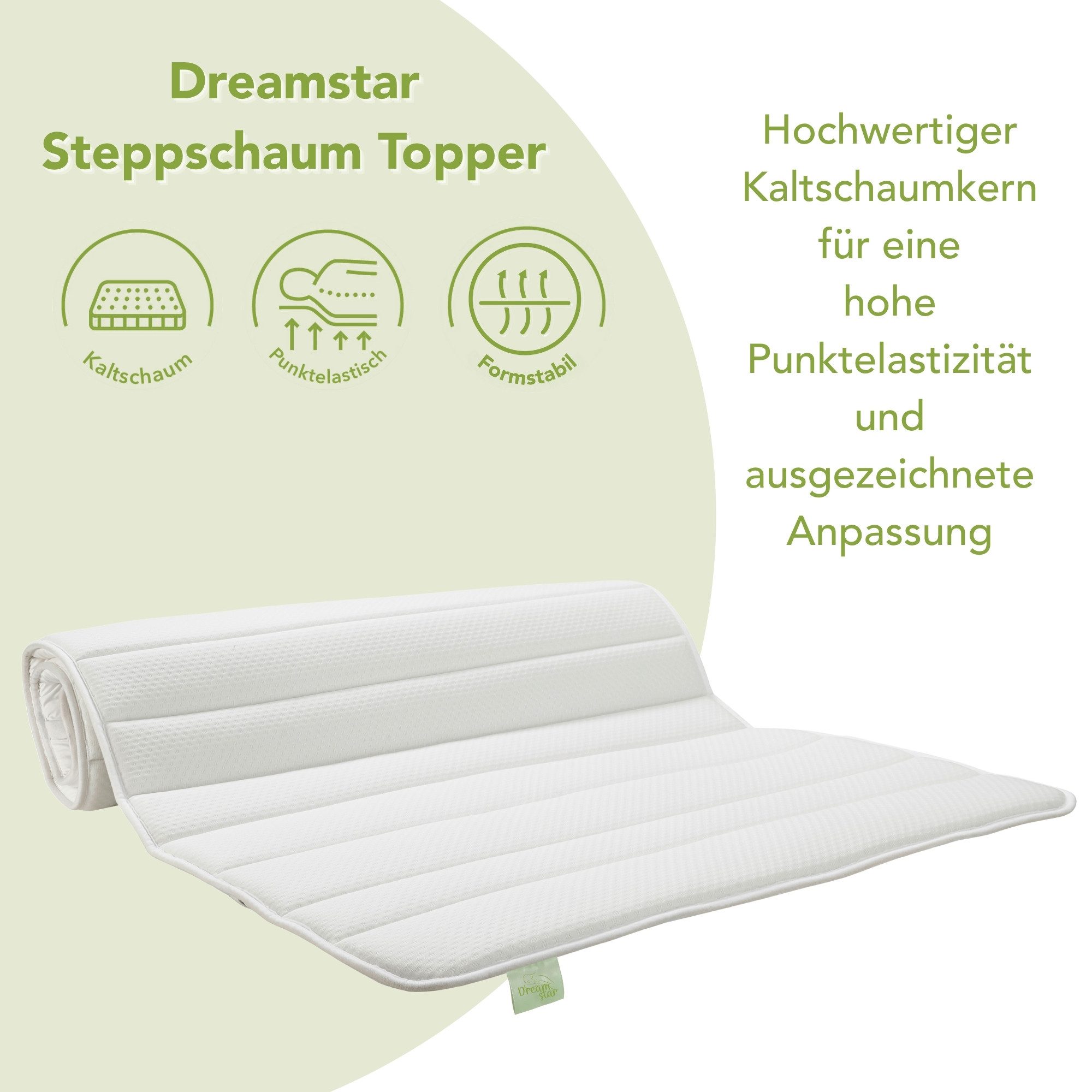 Dreamstar, Topper dünne Matratzenauflage, 90x200, 140x200, günstig online kaufen