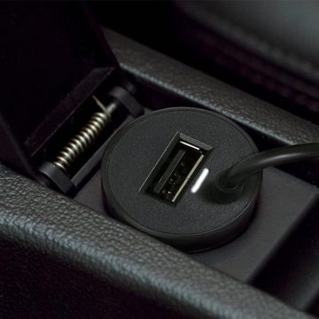 Wicked Chili KFZ TMC Ladegerät für Becker Ready /Transit/ Active Auto-Adapter Zigarettenanzünder-Stecker zu MicroUSB, USB -A, 140 cm, Mit zusätzlichem USB-A Lade-Anschluss für Handy / Smartphone oder Tabl