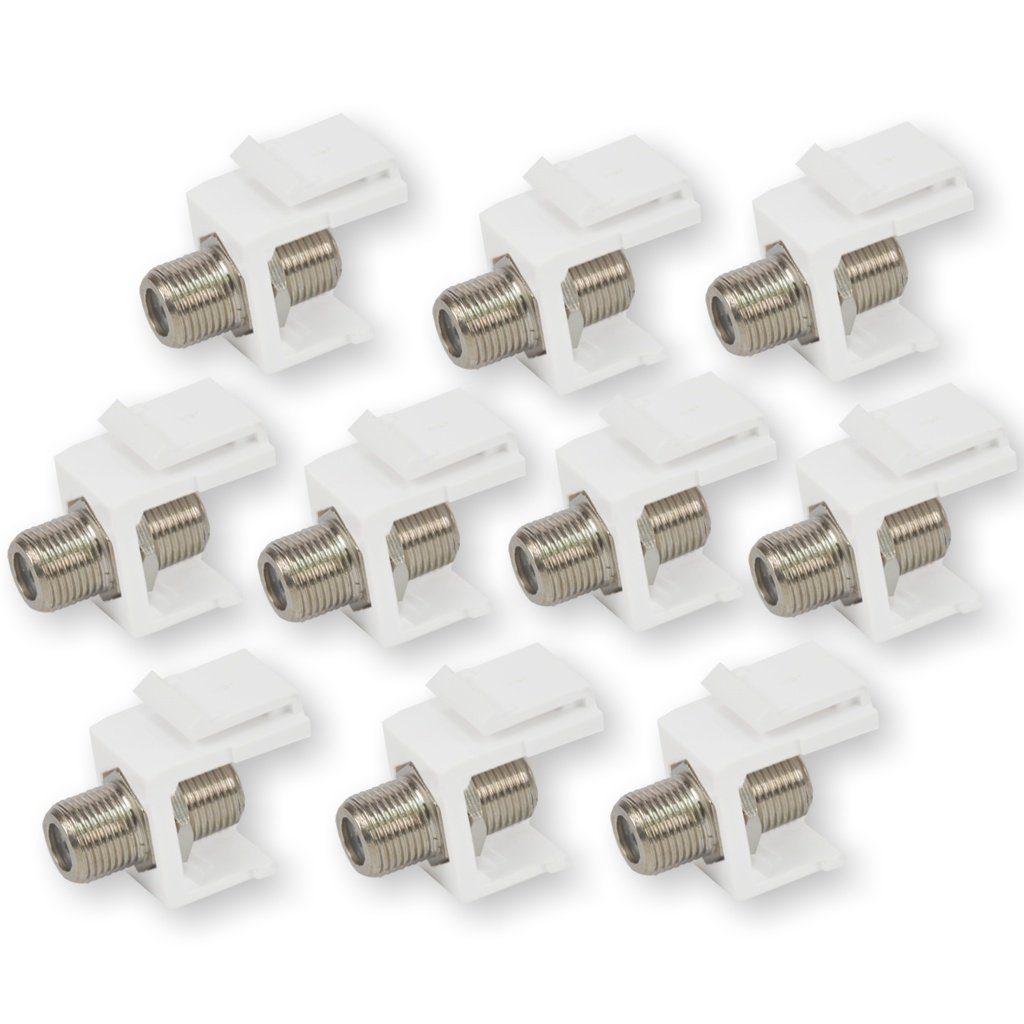 KOSCOM CONNECT 10 Stück Keystone Modul F-Buchse für SAT-Kabel