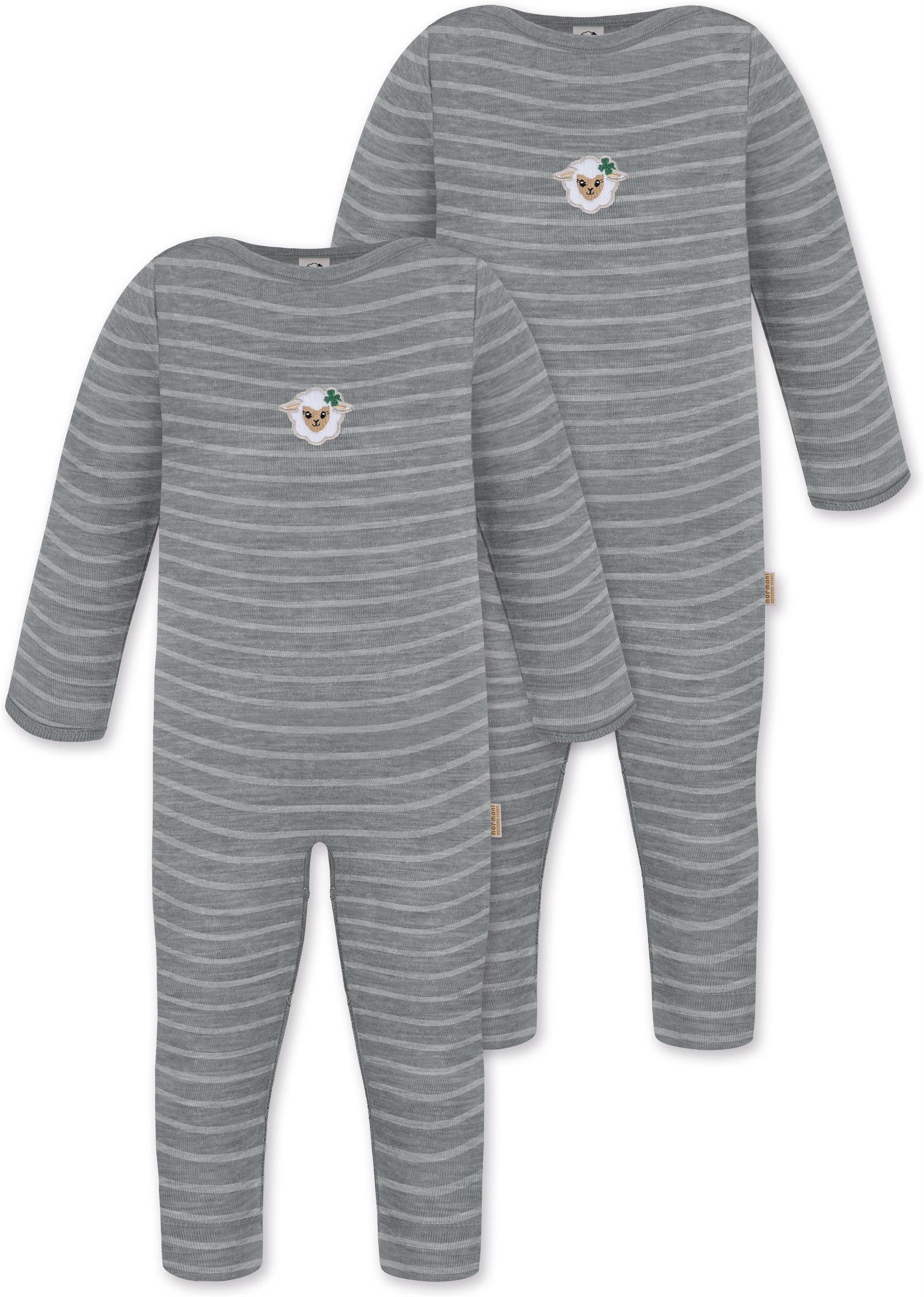 Langarmwickelbody 2er Pack Baby Merino Strampler Tangoio