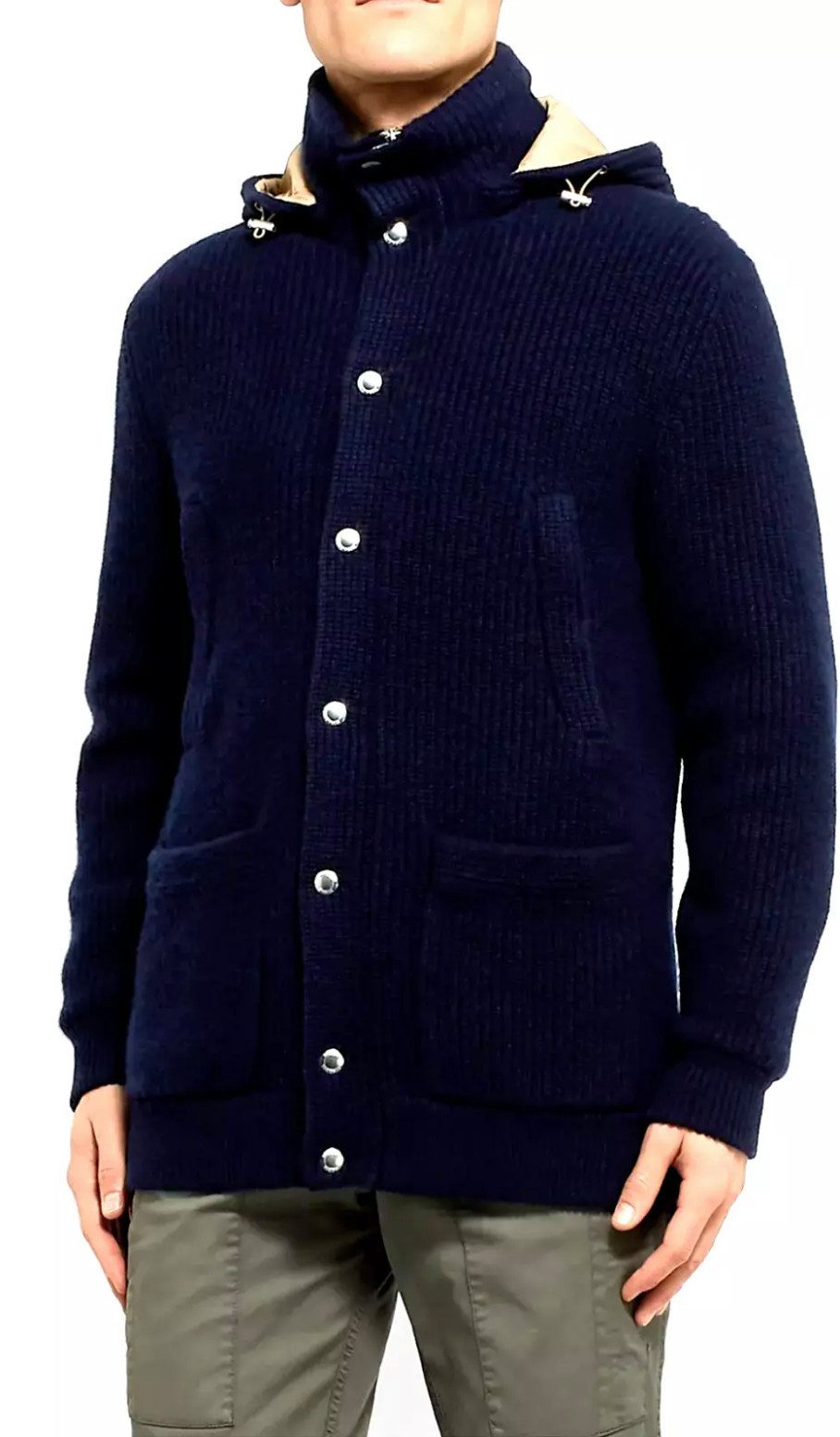 BRUNELLO CUCINELLI Parka Gepolsterter Kaschmir Kapuzenstrickjacke Jacke mit Kapuze 4XL Vollständig gepolstert und gefüttert für optimale Isolierung Wärme