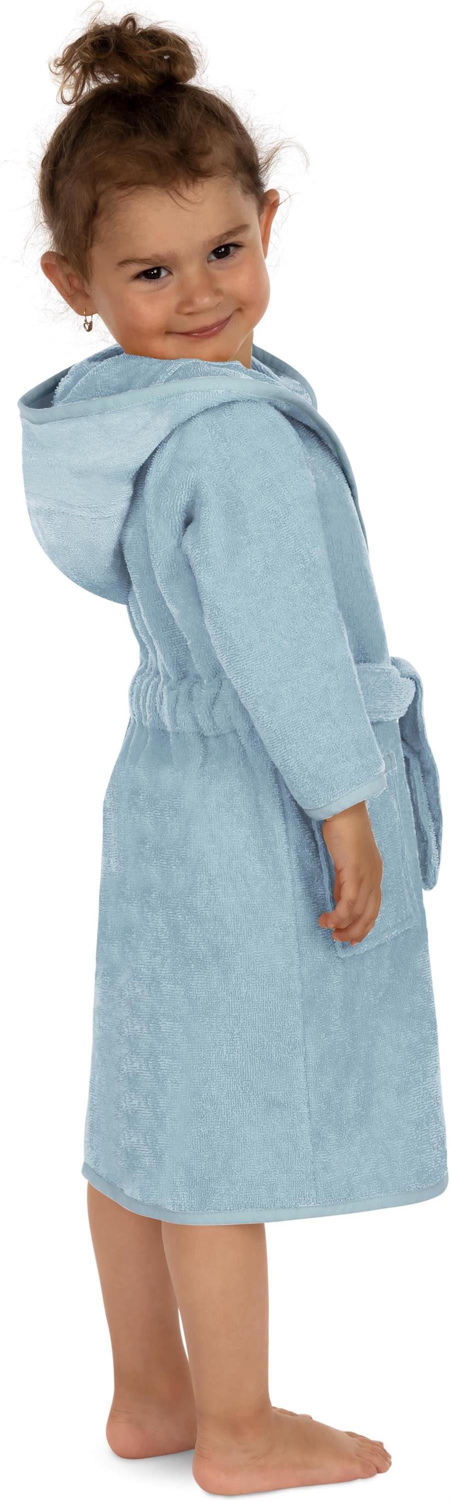 normani Kinderbademantel Kinder Bademantel aus Bio-Baumwolle Ljubljana, Bio-Baumwolle, Kapuze, Bindegürtel, Kinderbademantel aus weichem und schadtsofffreiem Ma – Bild 4 von 5