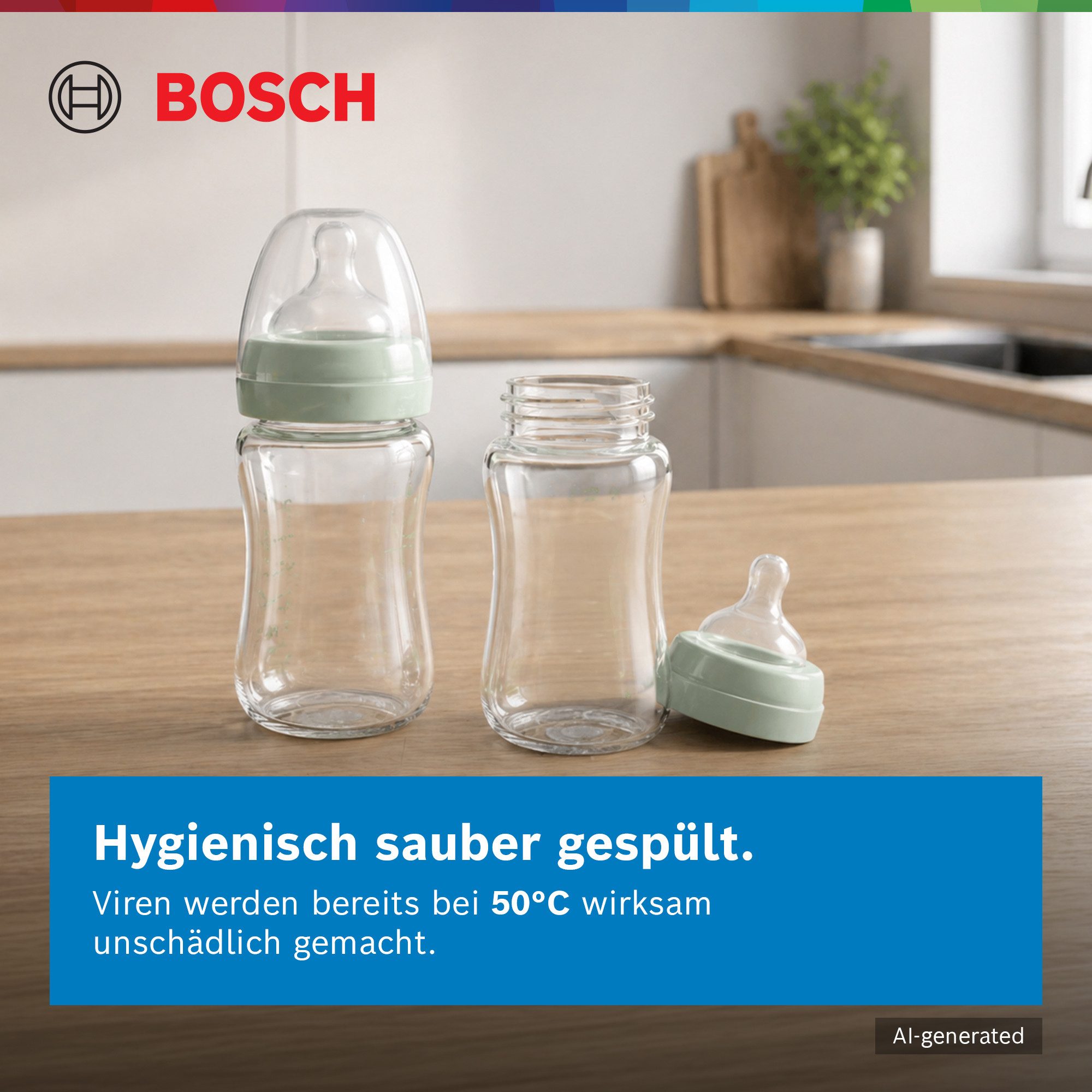 BOSCH vollintegrierbarer Geschirrspüler Serie 2 SMV2HVX06E, 14 Maßgedecke, Info Light - erlischt bei Beendigung des Spülvorgangs
