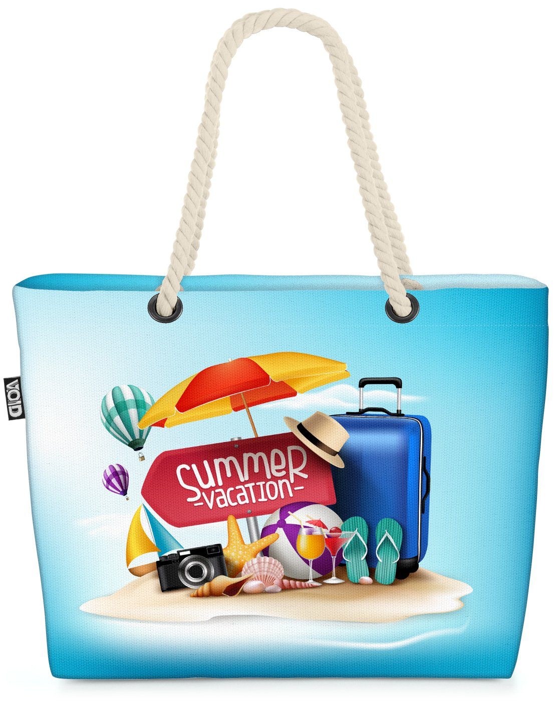 Meer Strandtasche (1-tlg), Koffer Bag Strand Beach Baden Urlaubsgepäck VOID Hand-Gepäck Urlaubs-Reise