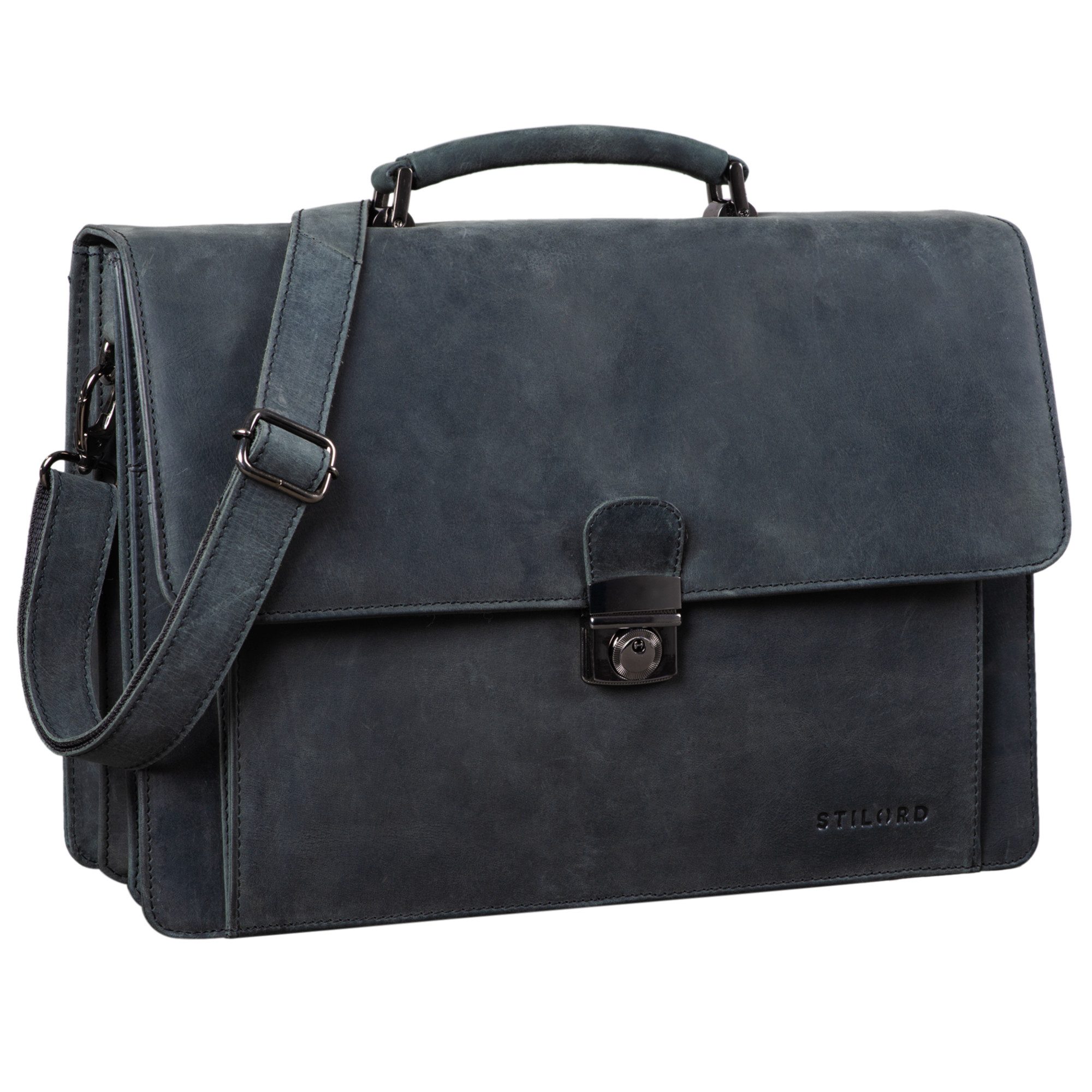 STILORD Aktentasche "Angelo" Vintage Aktentasche Echtleder