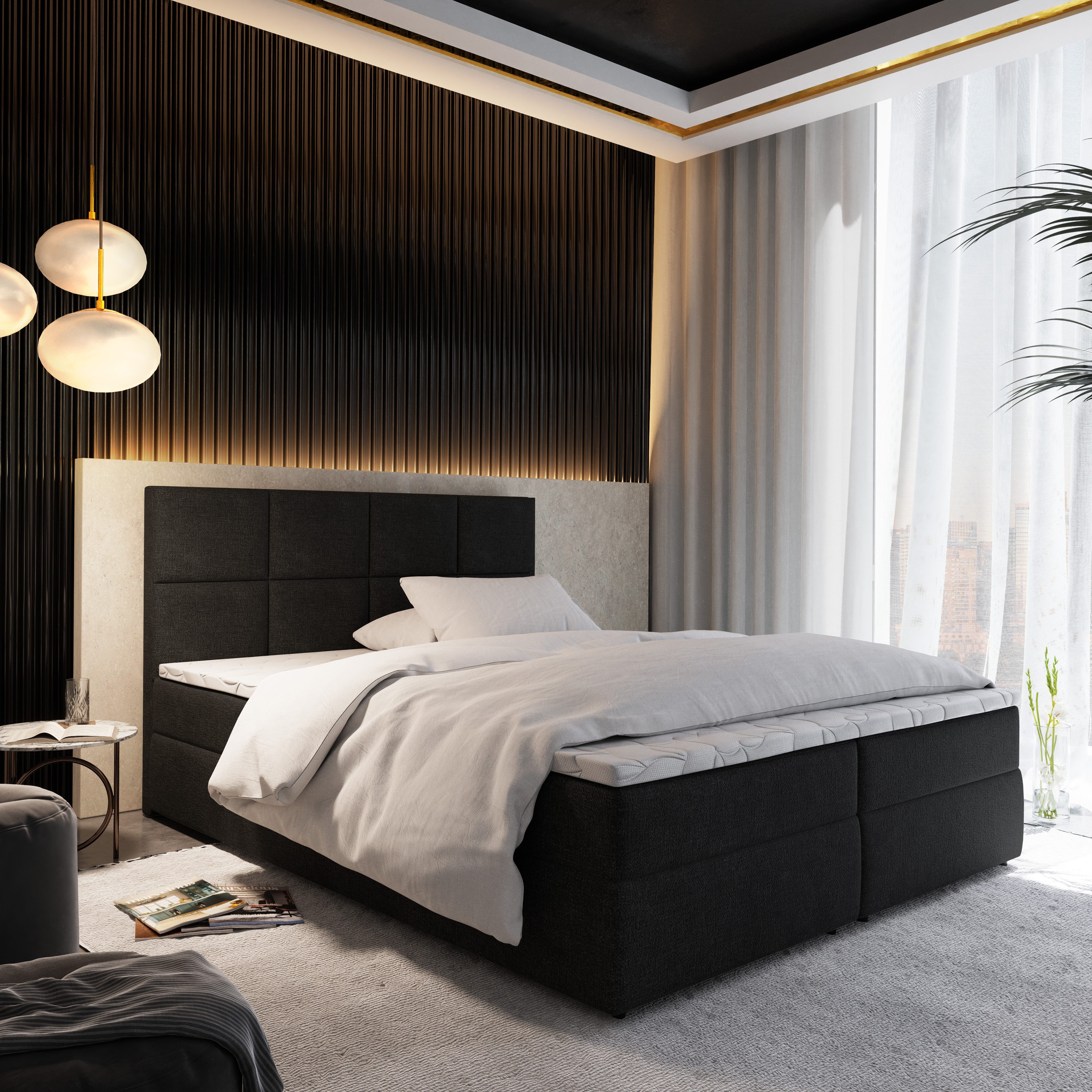 Masseno Boxbett LENA 140x200 cm mit Bonell Matratze und Topper günstig online kaufen